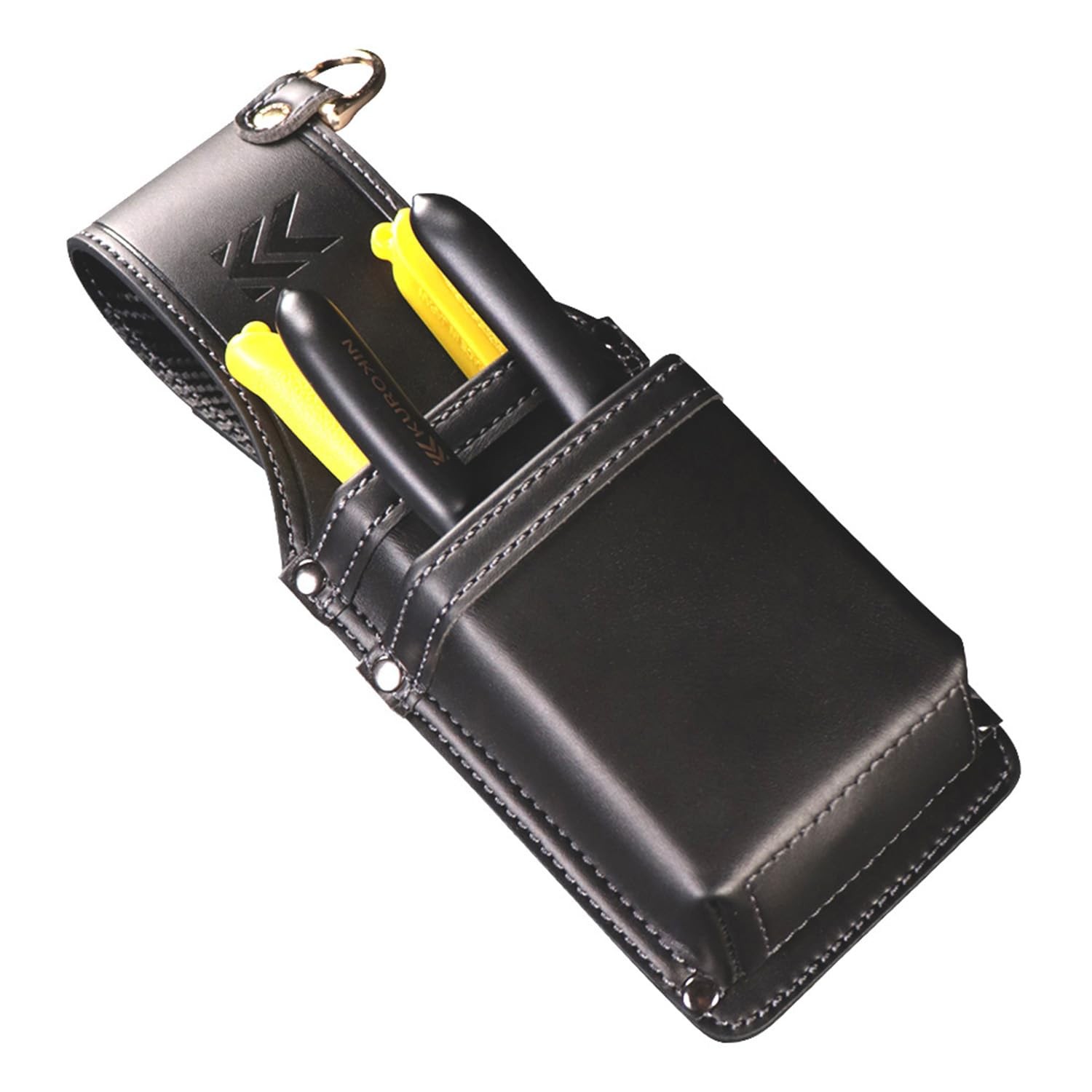 Fujiya Crimp 2 Tier Holder Black Gold LIGHT PU LEATHER SERIES AH-12BG