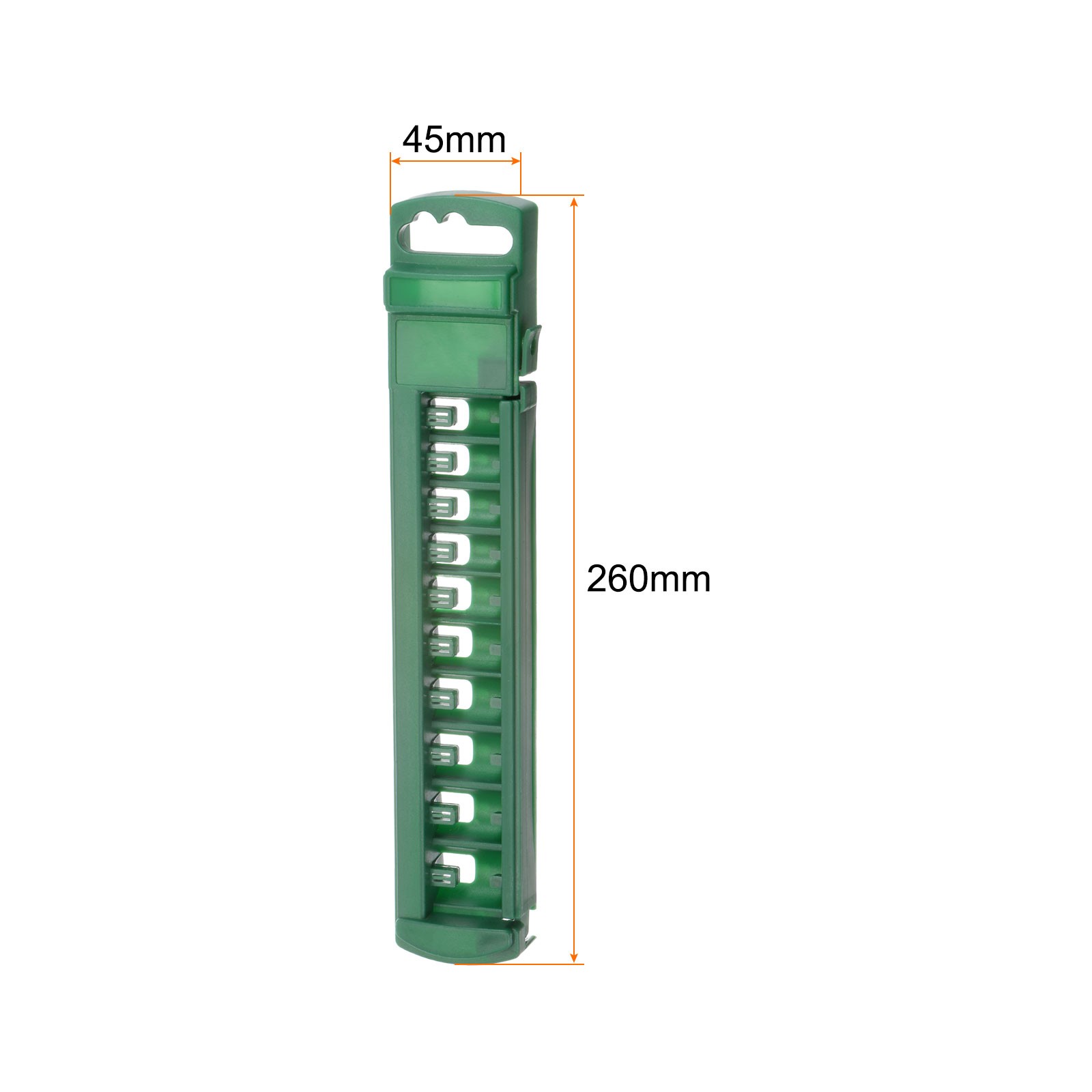 2pcs Socket Organizer 1/4″ Drive 10 Slots Portable Shallow Socket Rail Holder
