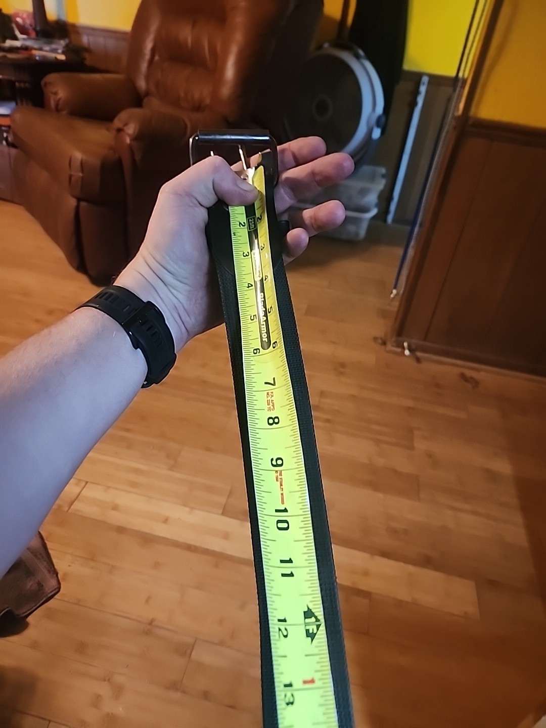 Leather / Nylon Heavy Duty Work Belt Black 2″ Wide 39″ to Last Hole