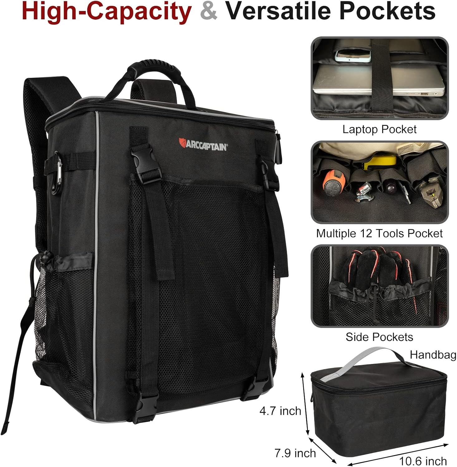 Tactical Welding Backpack Laptop Tool Bag