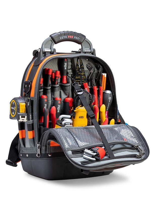 Veto Pro Pac Tech-Pac Hi-Viz Orange Large Tool Backpack