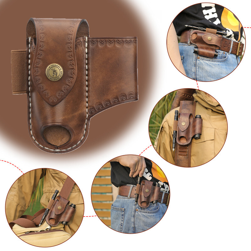 TOURBON 3-in-1 Tools Belt Holster for Knife/Flashlight/Pencil US-Special offer