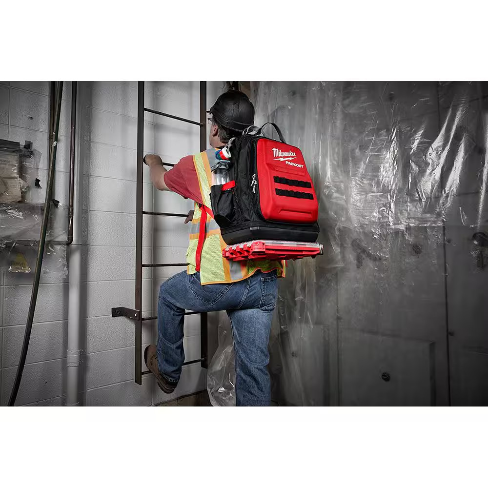 15 In. PACKOUT Tool Backpack with 3-Pack Zipper Tool Bags