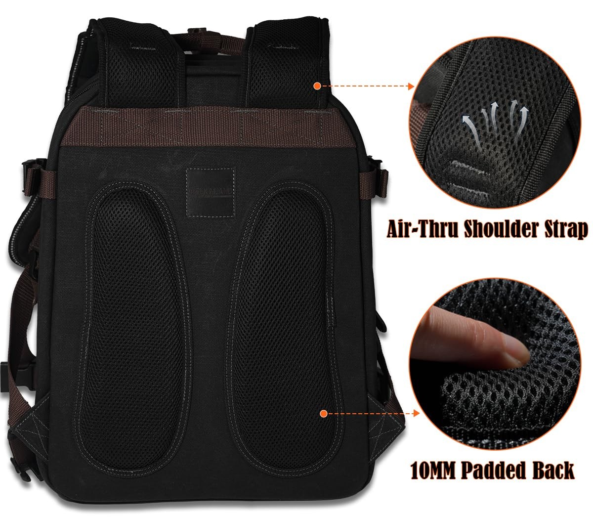 WELKINLAND 90-Pockets Electrician Backpack, Wax-Canvas Tool Backpacks Heavy D…