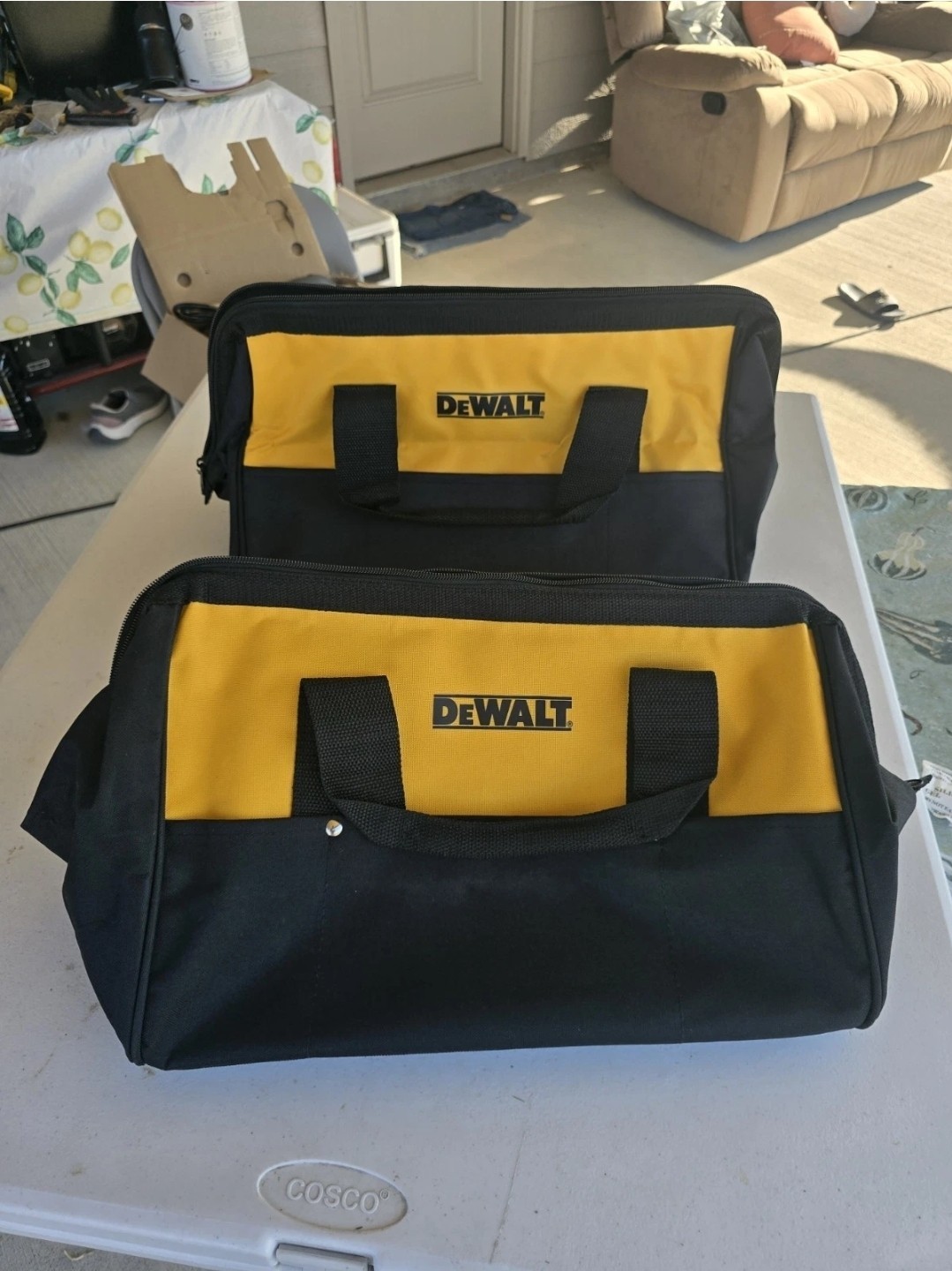 DEWALT 2-PACK OEM CONTRACTOR TOOL BAG CARRY CASE (1) 17″X12″X11″ (1) 19″X12″X11″
