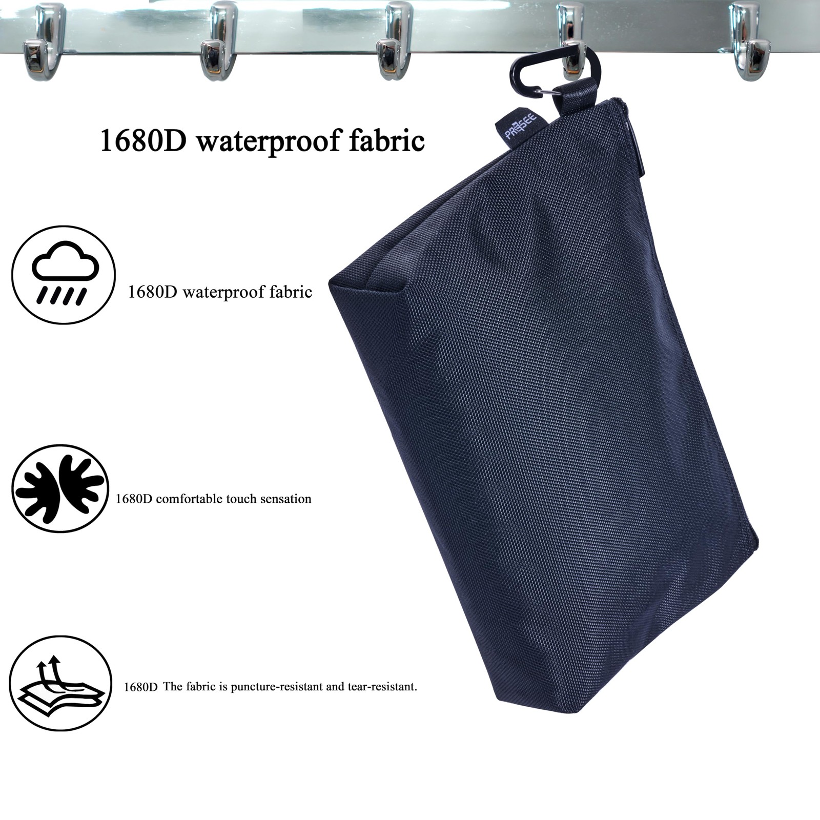 Tool Pouch Zipper Small Tool Bag Pouches Organizer Bag with Metal Carabiner, …