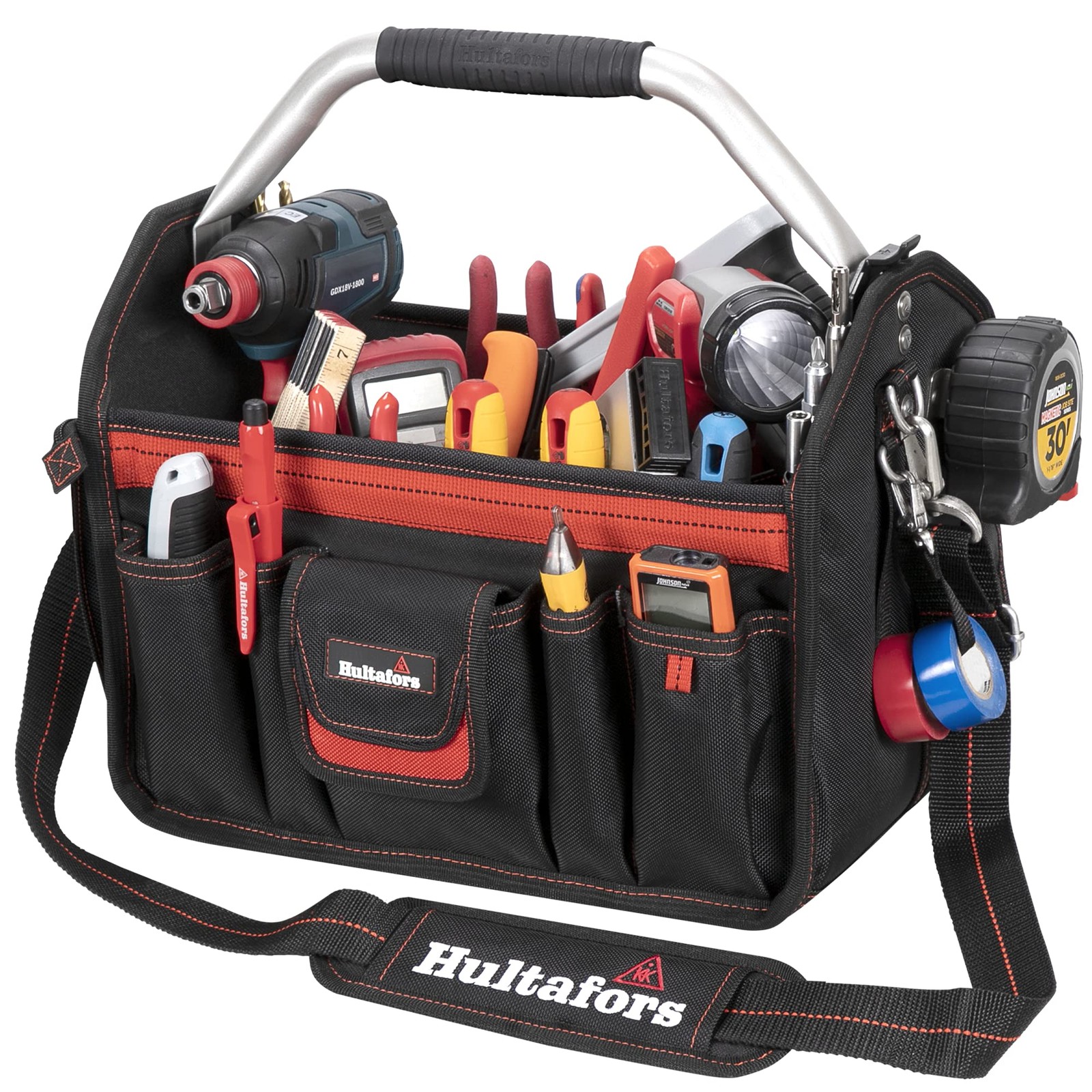 Work Gear HT5587 Open-Top Tool Carrier, 32 Pockets, Heavy Duty Ballistic Poly…