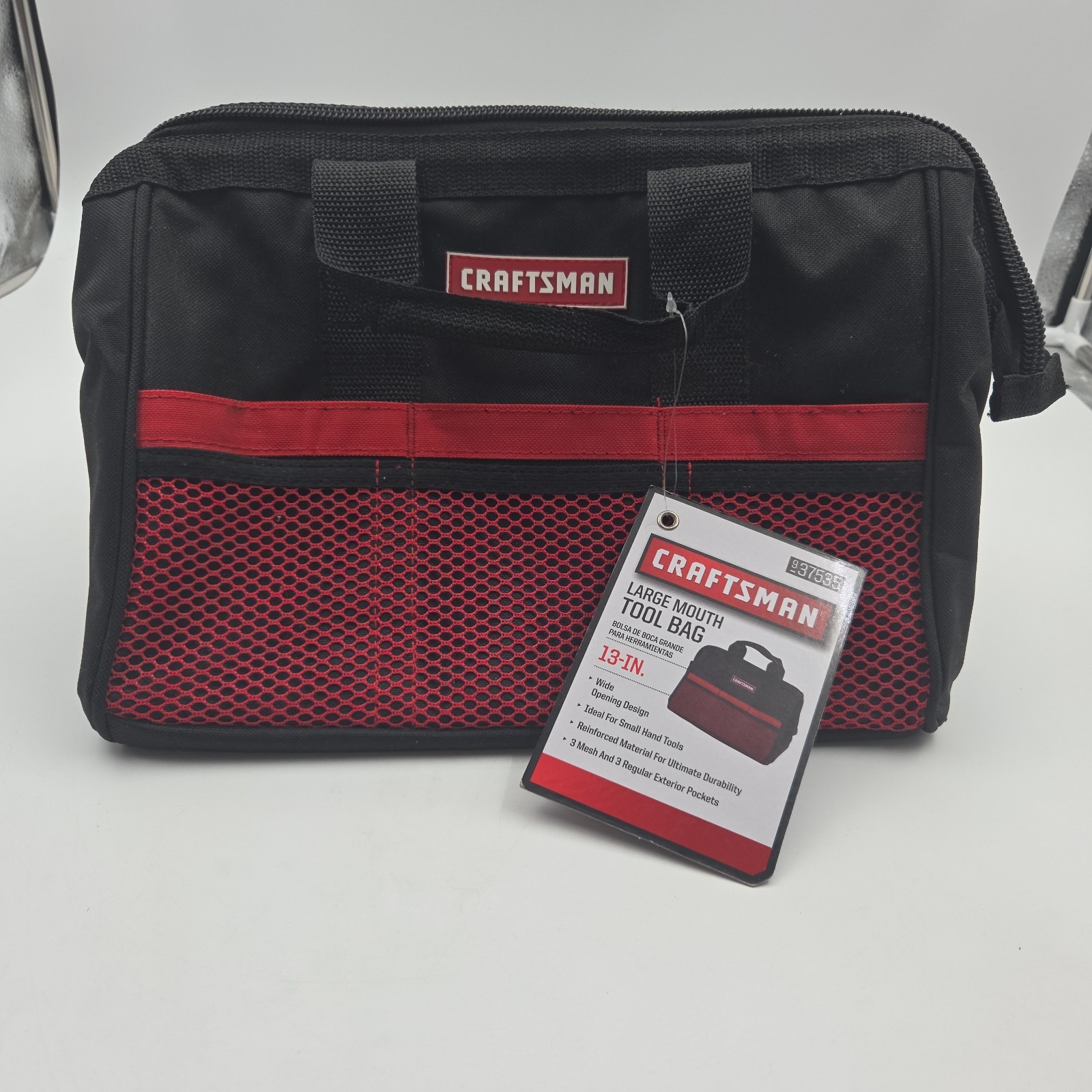 Craftsman 13″ Large Mouth Pockets Durable Tool Bag 37535