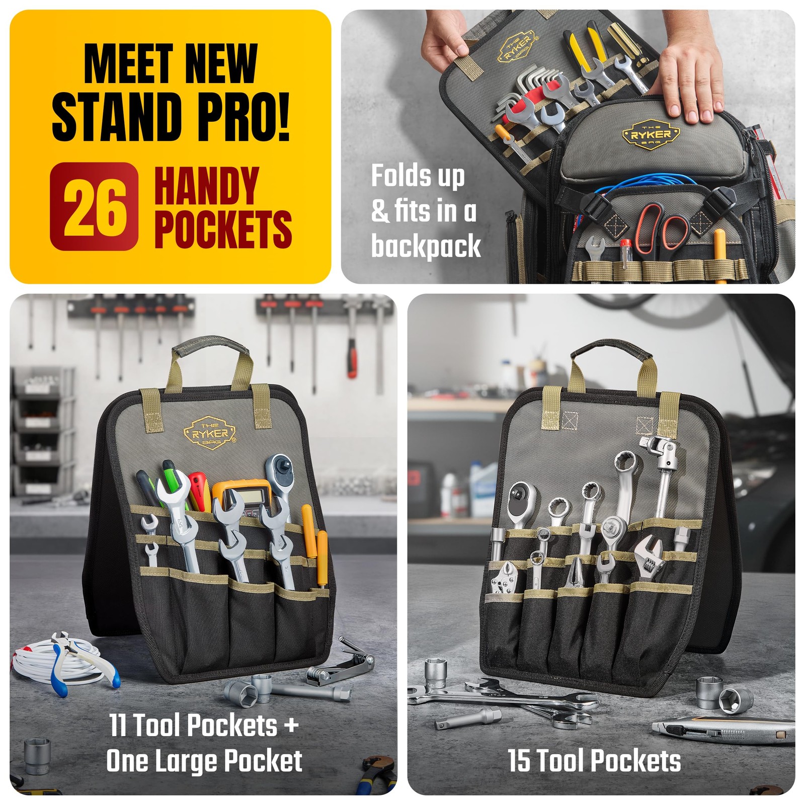 The Ryker Bag ProStand Tool Backpack Organizer