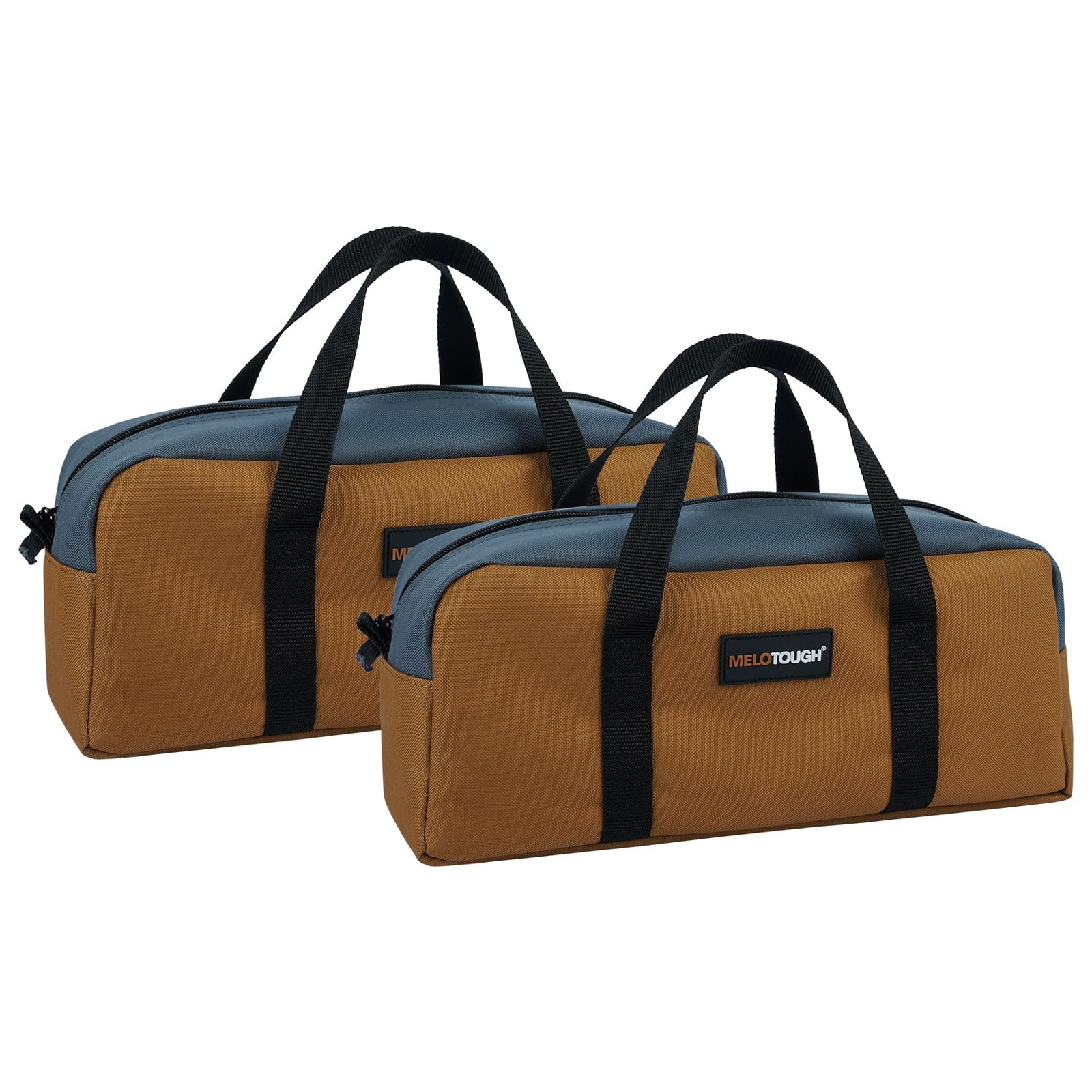 MELOTOUGH Tool Tote Bag Small Canvas 14 inch Bag(2pack), TanGrey