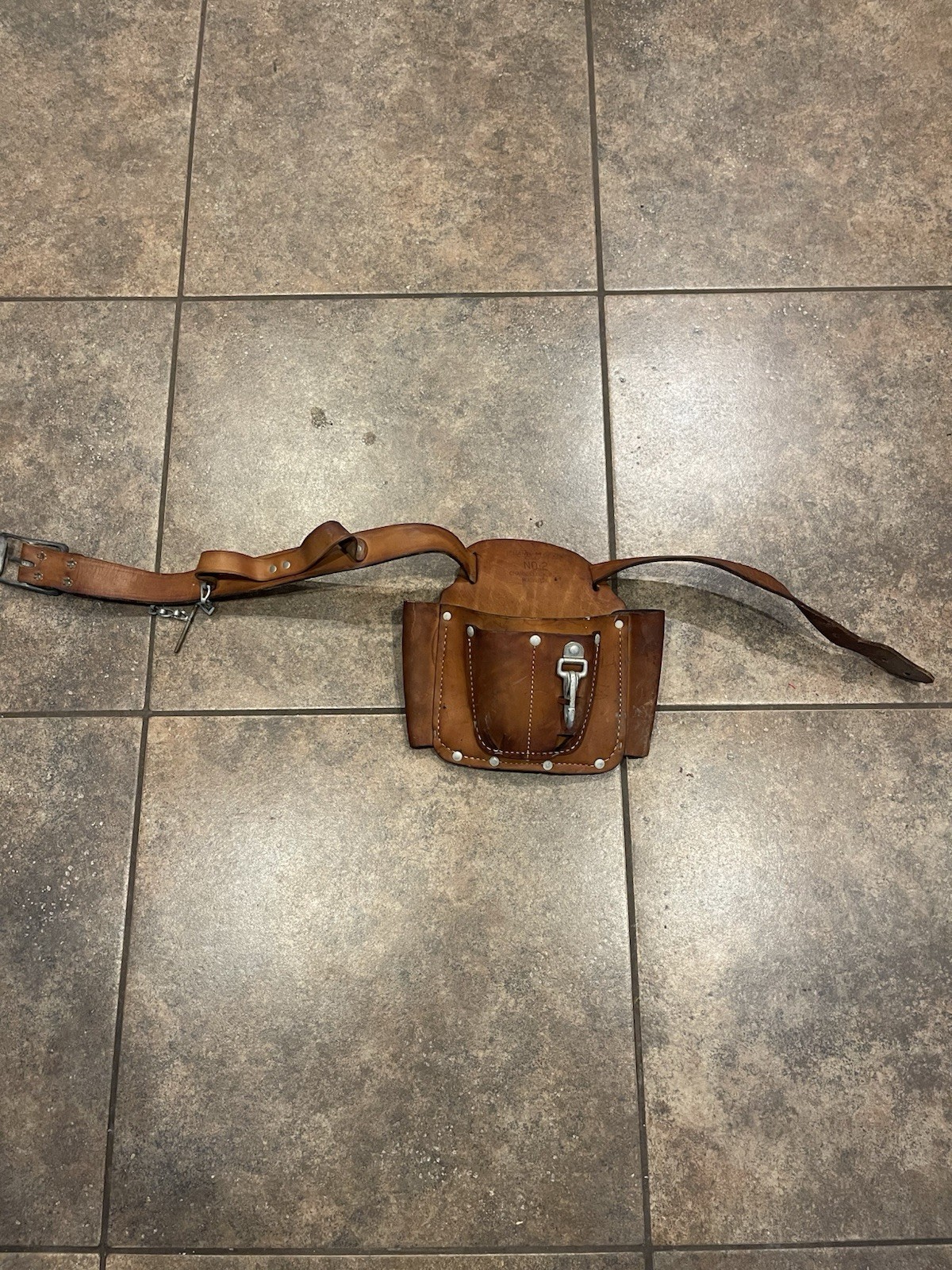 Vintage Channellock No. 2 leather lineman’s / electrician’s tool pouch/Belt