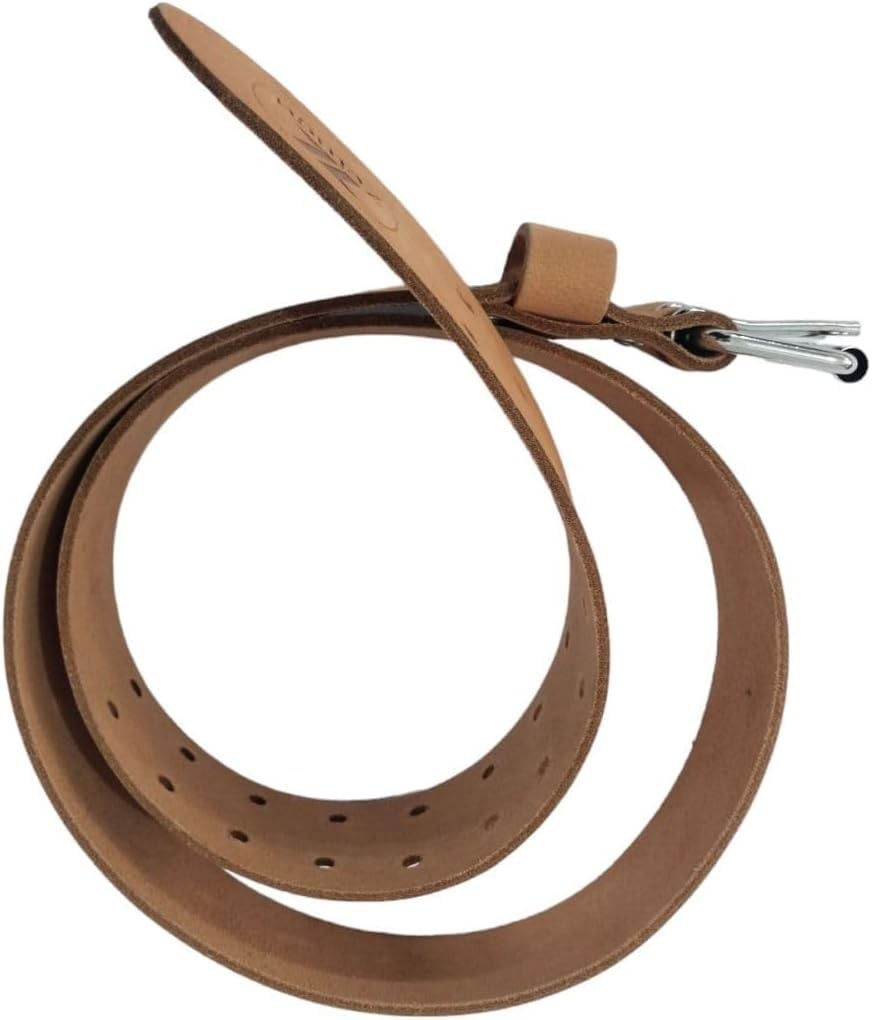 20208 2 Inch Top Grain Leather Work Tool Belt Heavy Duty Natural Color