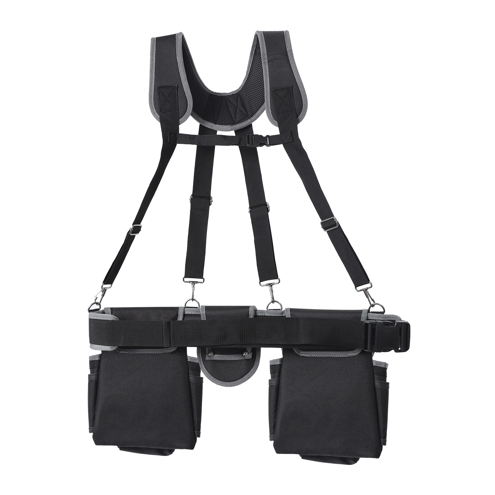 Electrician Tool Bag Tool Belt with Suspenders Adjustable Utility Work Bag Pouch