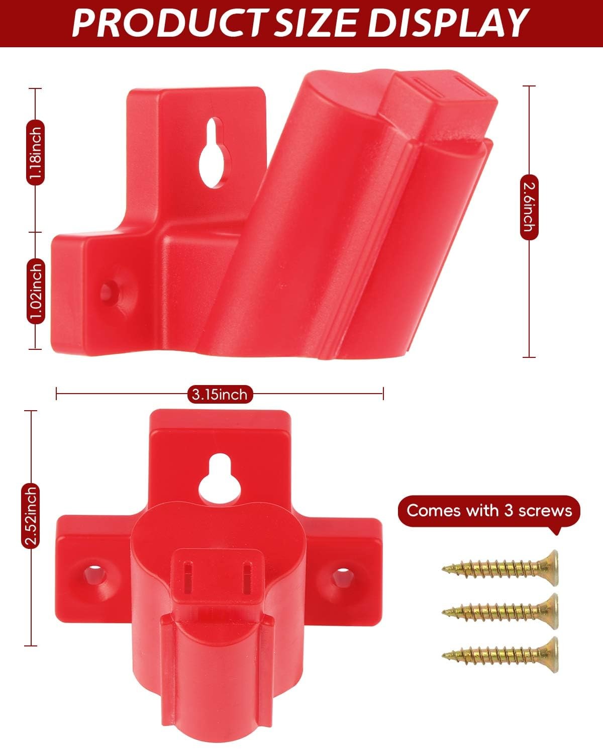 6-Pack Tool Holder Compatible with Milwaukee M12 12V Power Tools, Wall Mount …