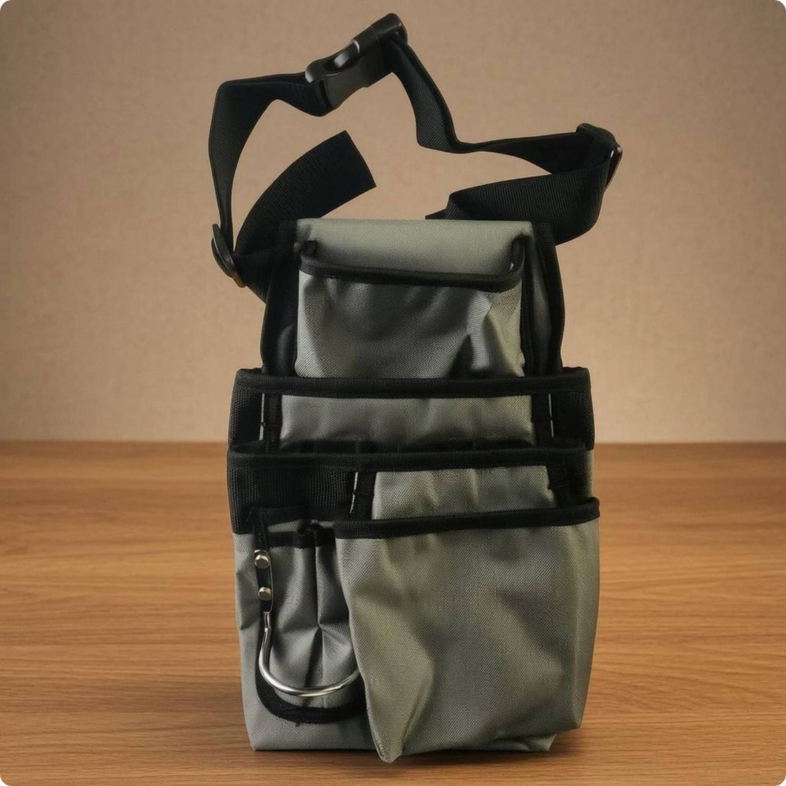 Canvas Tool Bag Multiple Pockets accessibleTop Tool Bag Hanging Loop