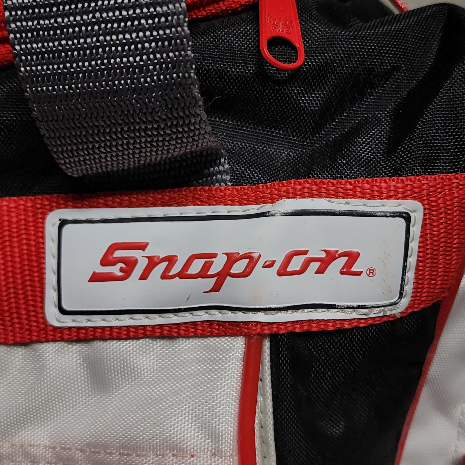 Snap-On 90’s Big TimeTool Duffle Bag Tote Red White Black Vintage