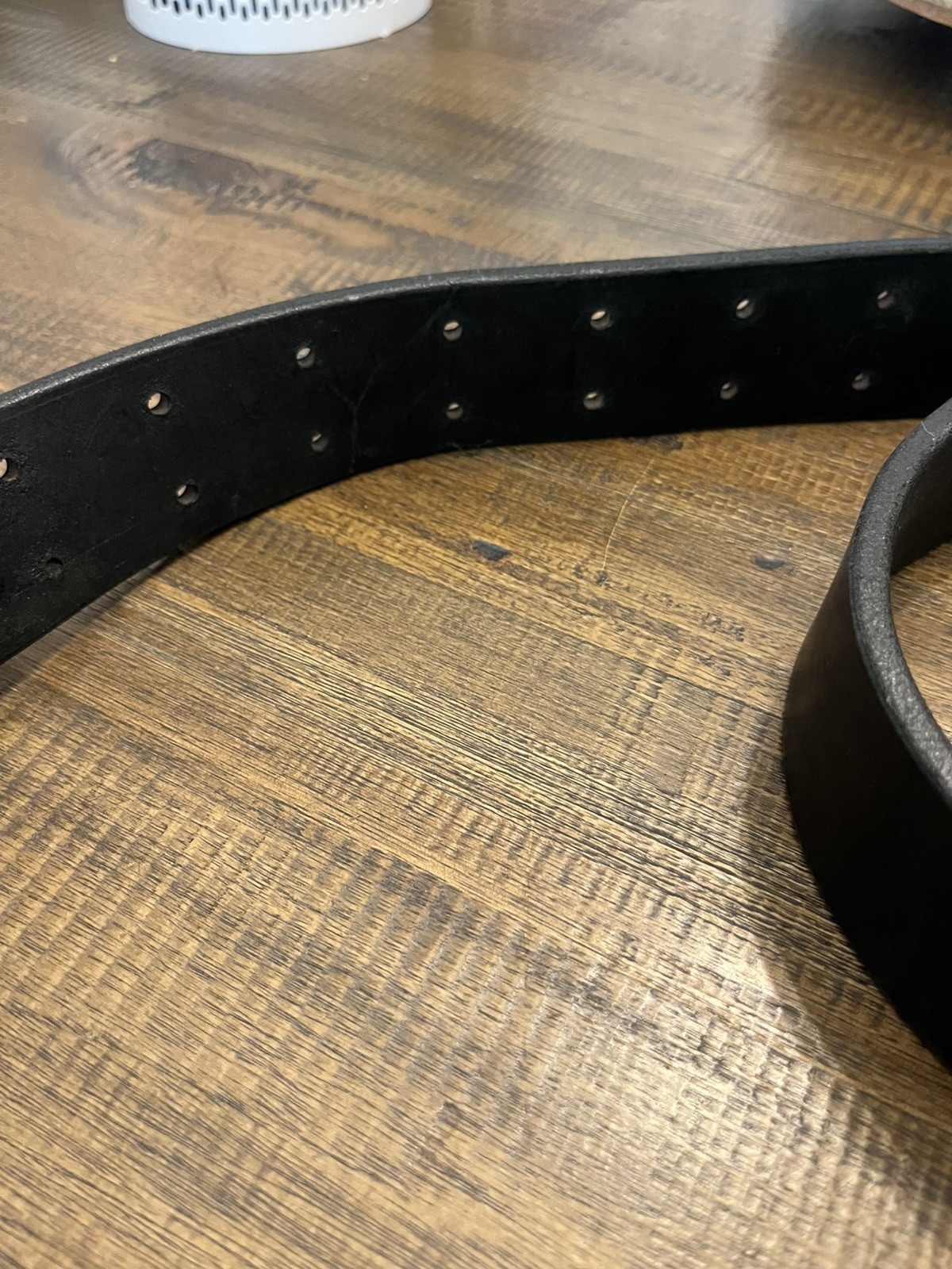 Handmade Rudedog USA 2” Large Black Leather Belt Adjustable 3020L