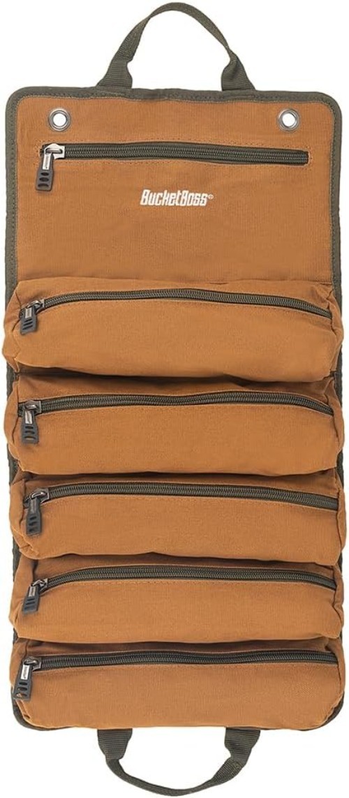 Versatile Heavy-Duty Tool Roll with 6 Zippered Pockets – Perfect for DIY Tasks