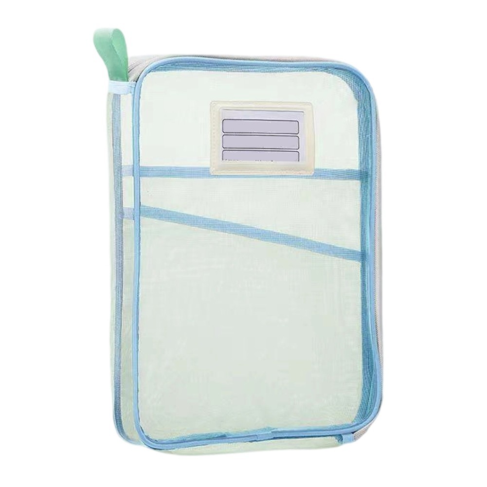 Easy To Clean For Office For Travel Transparent Mesh Bag Zippered File Case