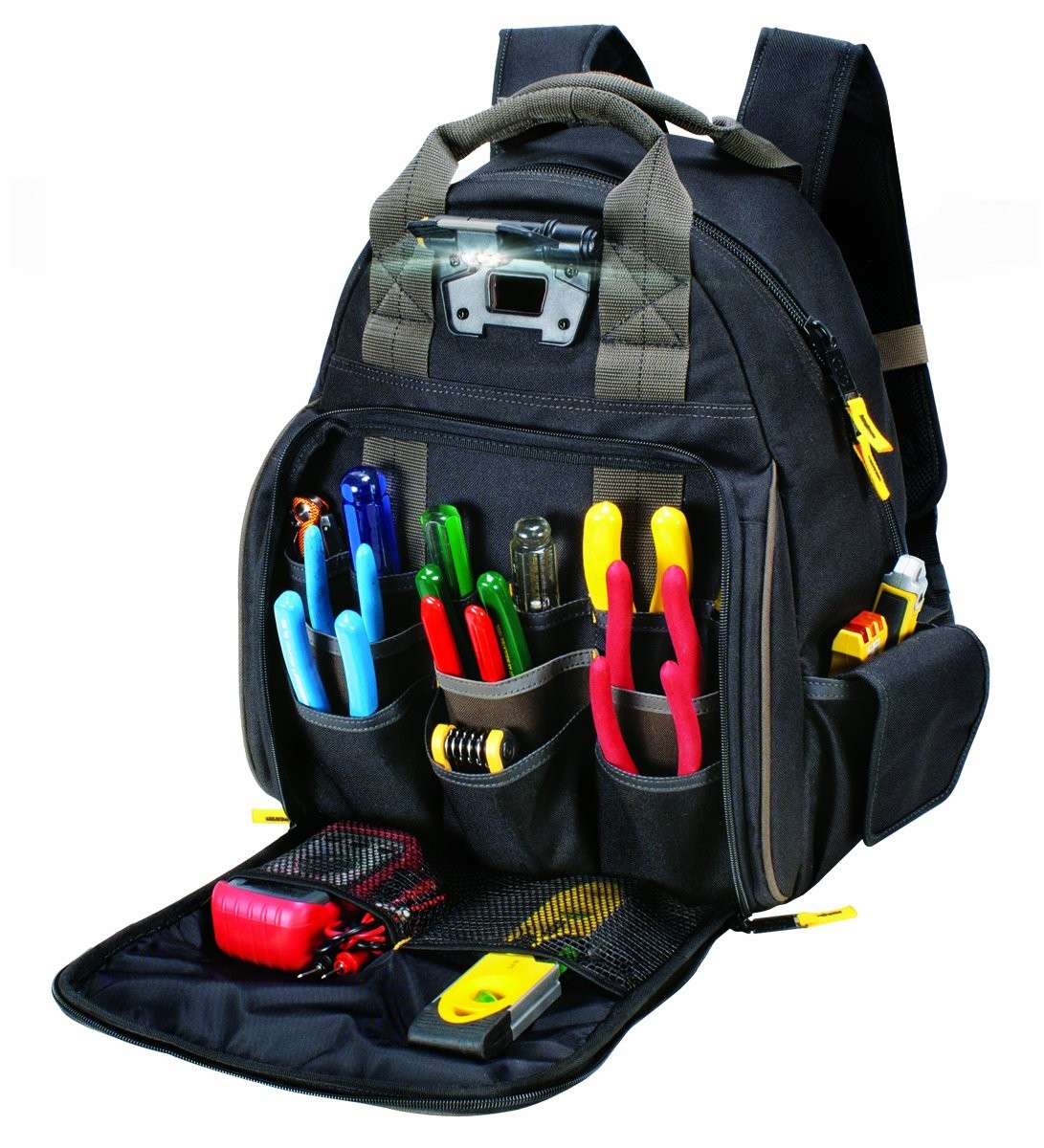 Clc Ercraft L255 Tech Gear 53 Pocket Lighted Backpack Black