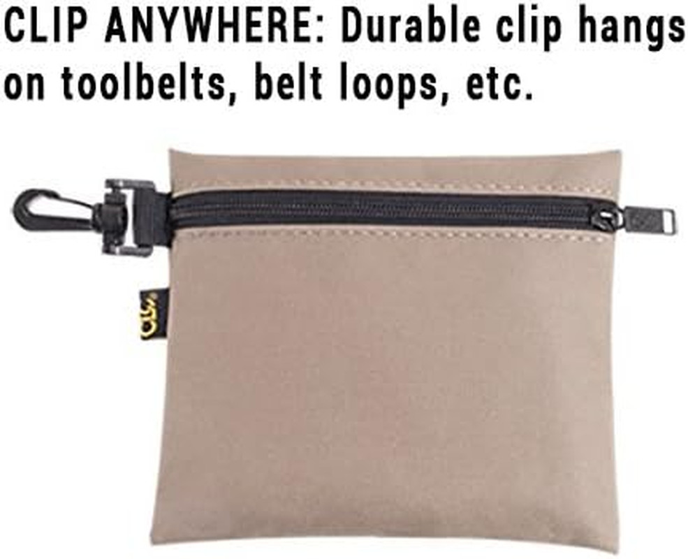 CLC Custom Leathercraft 1100 Multi-Purpose Clip-On Zippered Poly Bags, 3 Pack