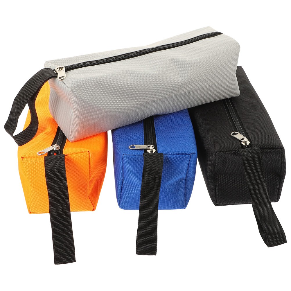 4Pcs Reusable Canvas Zipper Tool Bags Small Pouch Organizer for Storage Use