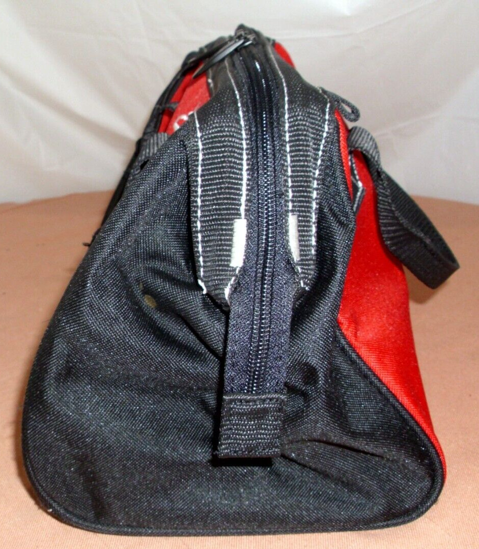 Bag Husky Tool 12″ Red Zippered Polyester Tote Storage Organizer 3 Pockets Logo