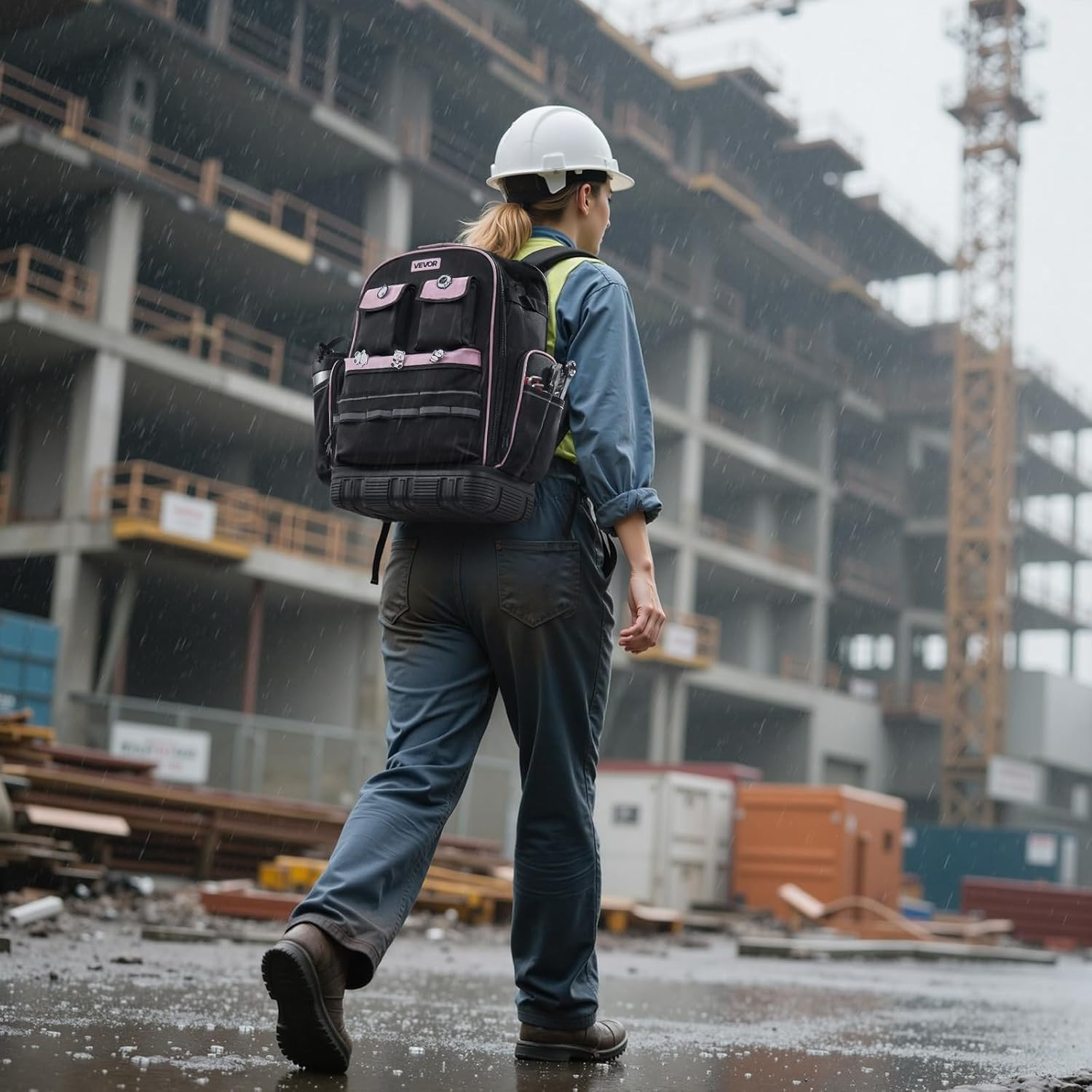 Pro-Grade Tool Backpack with 56 Pockets & Laptop Compartment