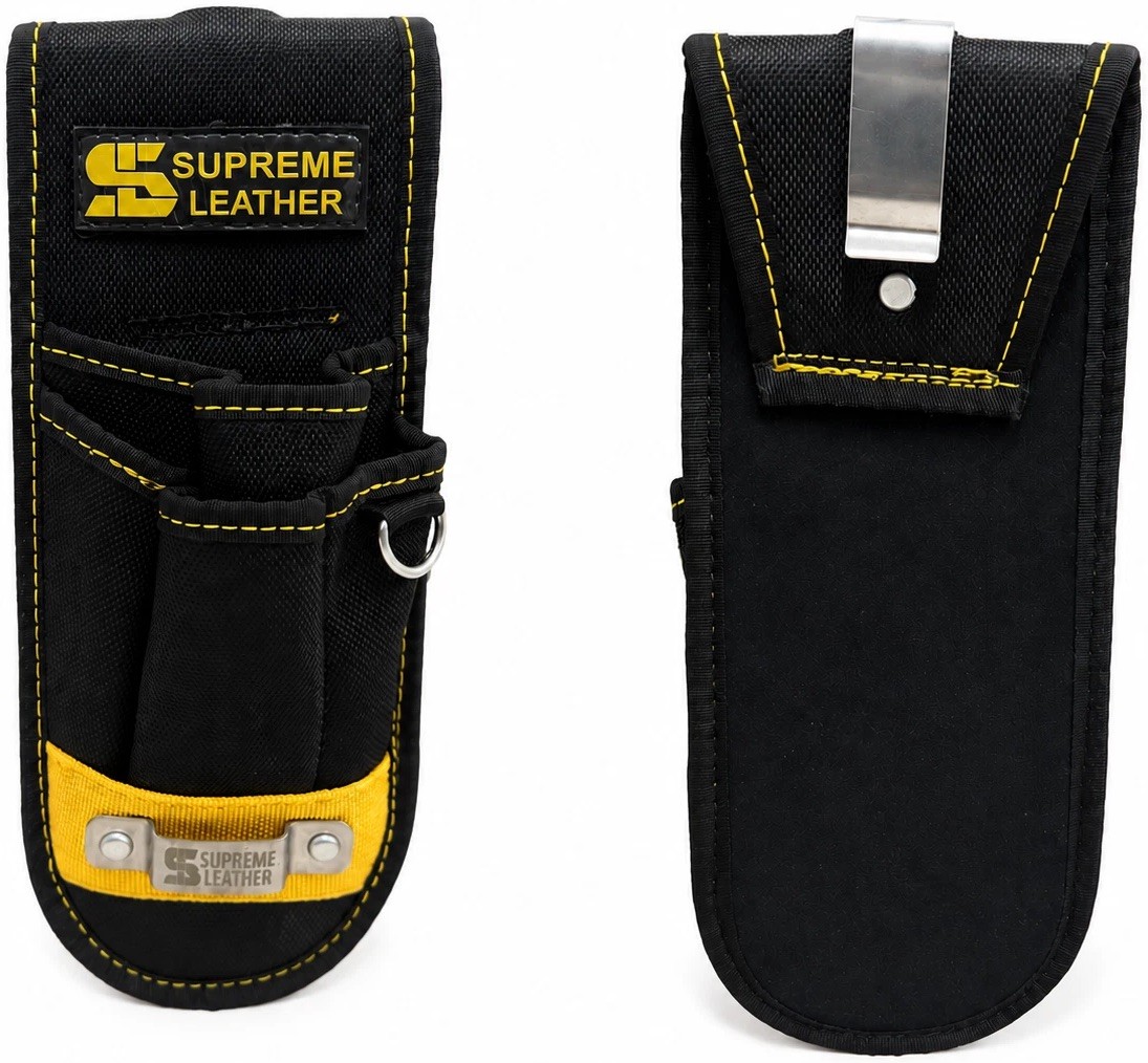 Multi Pocket Nylon Tool Holder – Tool Organizer w/ Clip Electrician Tool Pouch