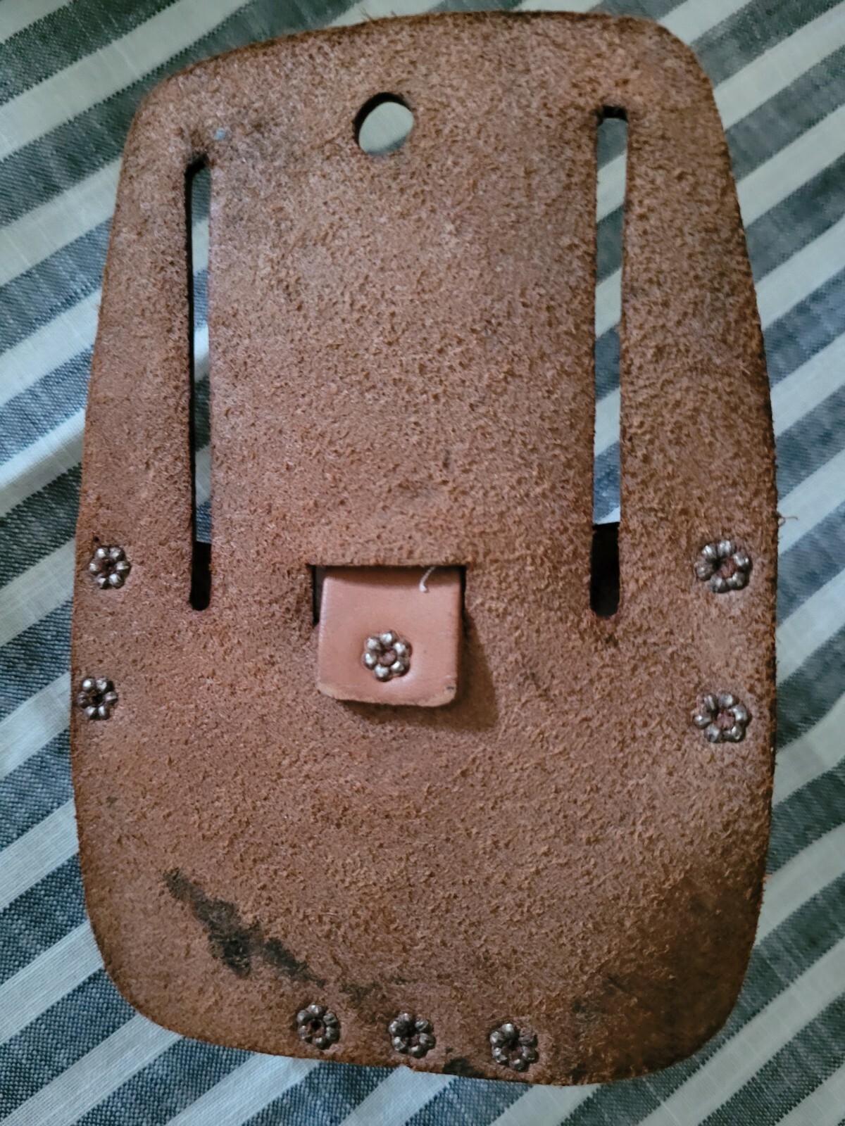 Vtg Leather CLC Tool belt Hammer Tape Single Pouch Farmhouse Country wall decor
