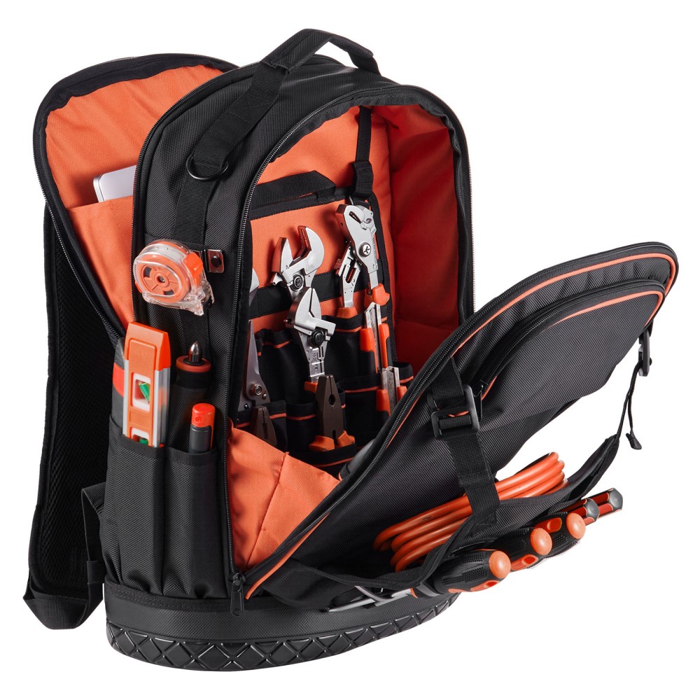 Tool Backpack 65 Pockets Tear-resistant Jobsite Backpack for Electrician