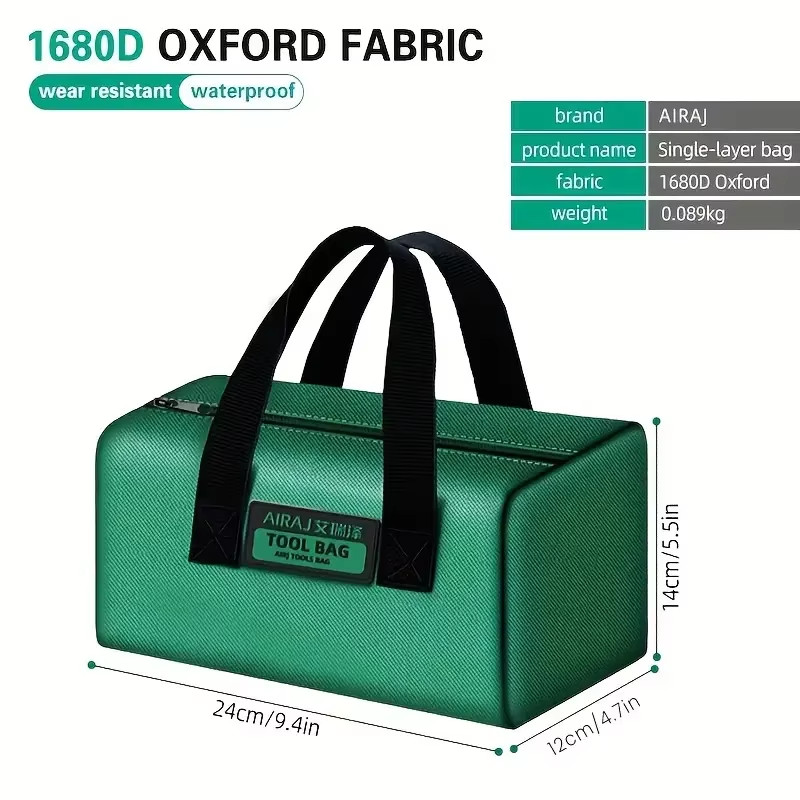 Electrician Tool Bag Heavy Duty 1680D Oxford, Waterproof, Portable Storage
