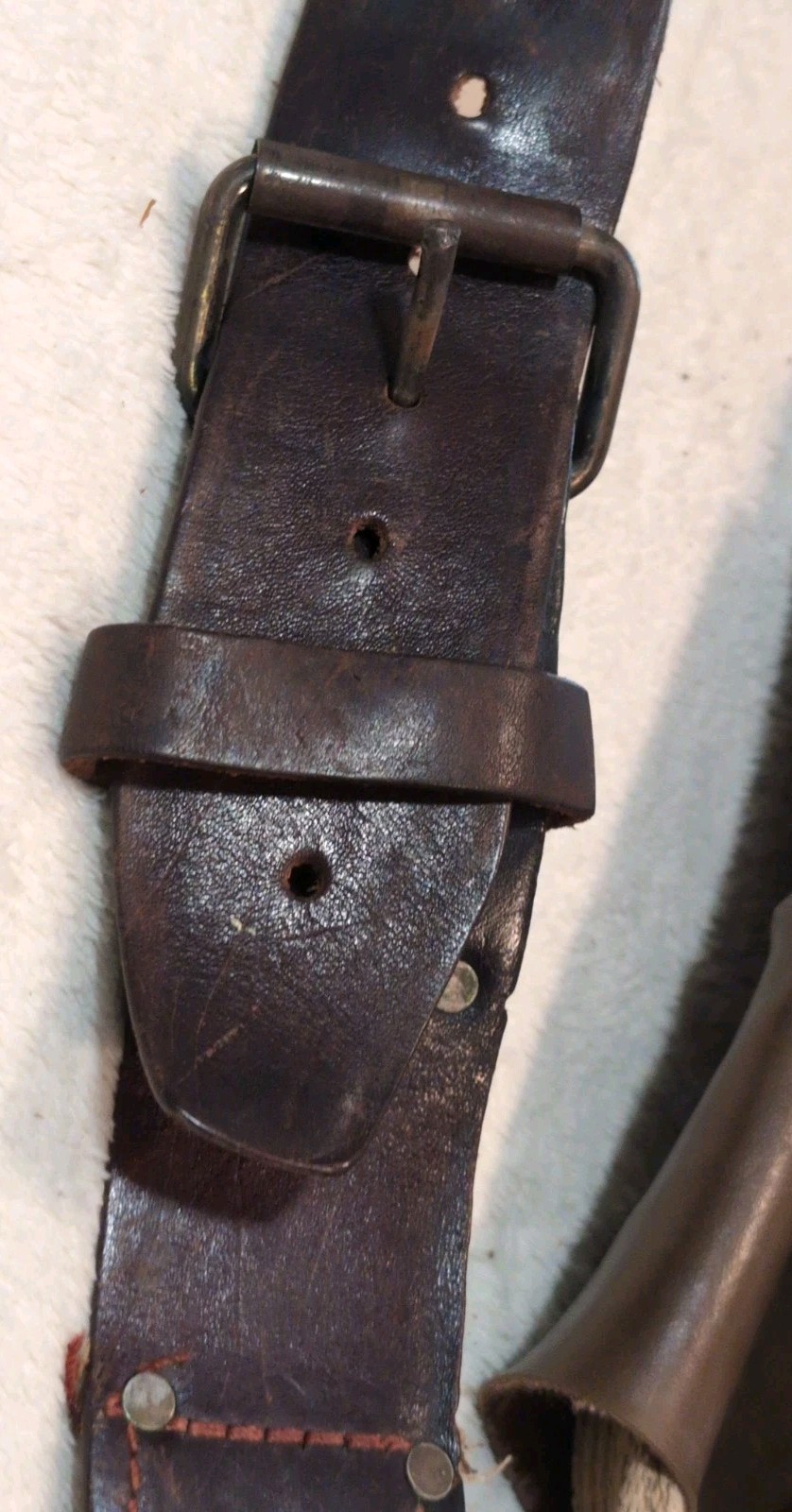 Vintage Weyerhaeuser Leather Carpenter Tool Belt, Nail Pouch, Apron USA Workwear