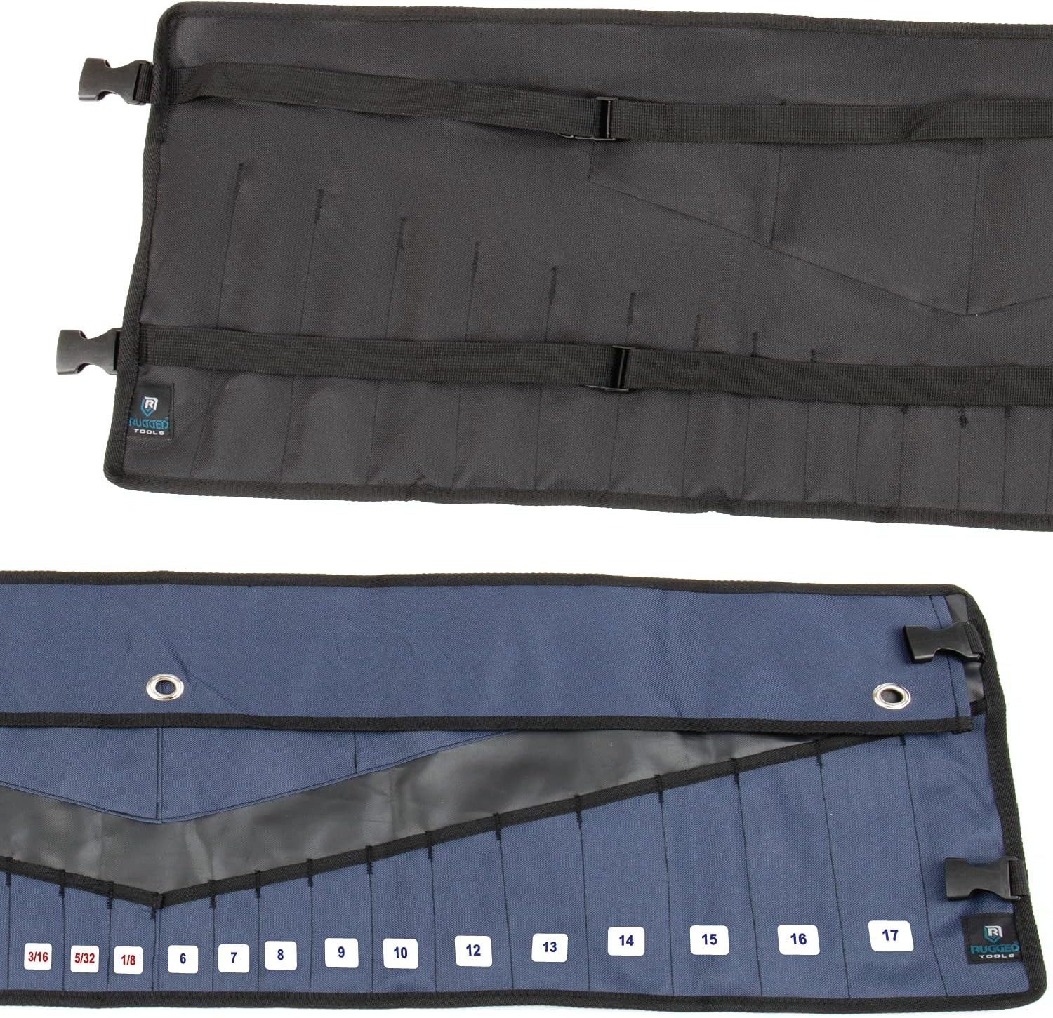 Wrench Roll up Pouch – Wrench Organizer & Tool Holder with SAE & Metric Labels