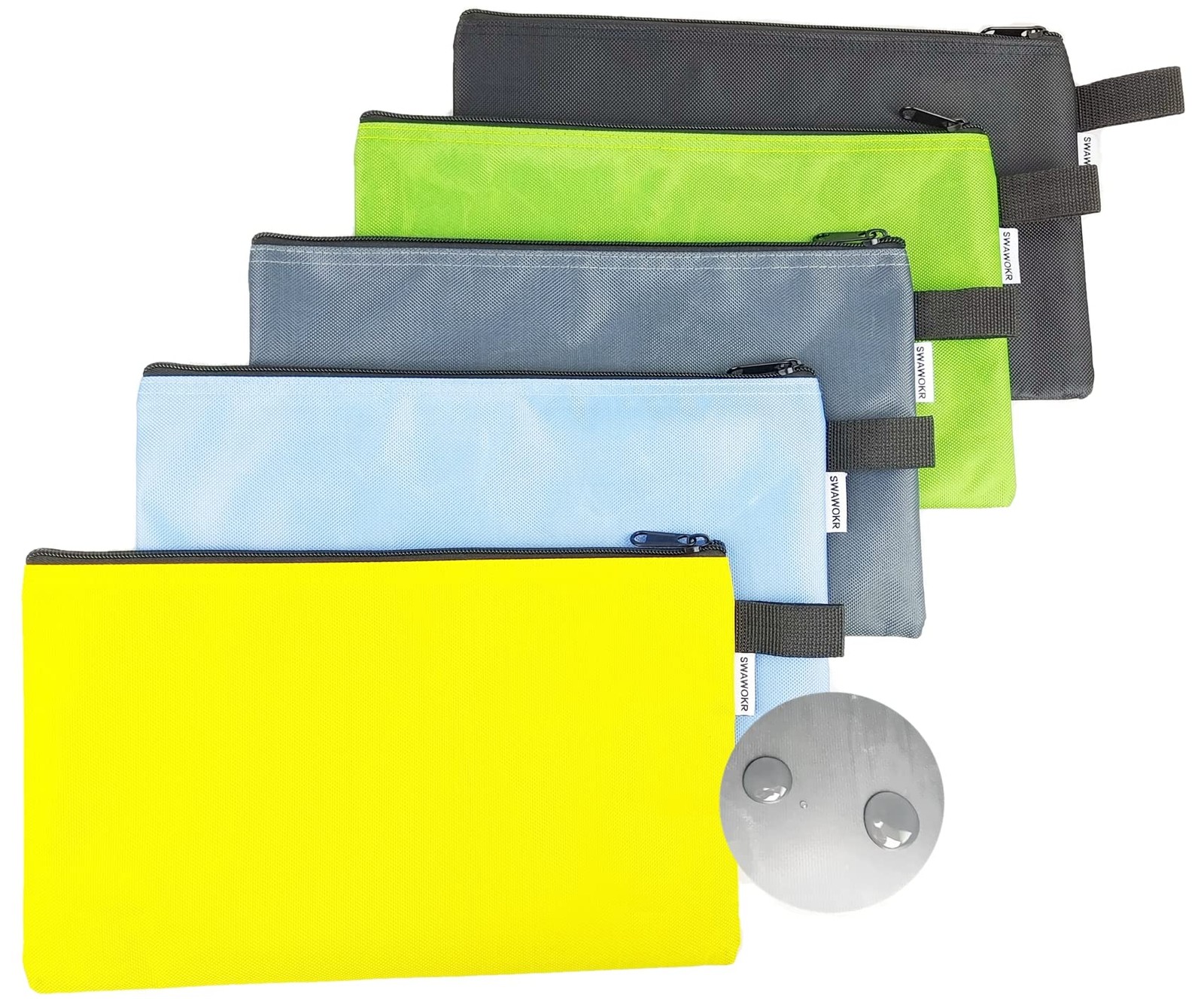 5 PCS 13×8 Inch Tool Bag Zipper Pouch Utility Multipurpose Storage Organizer