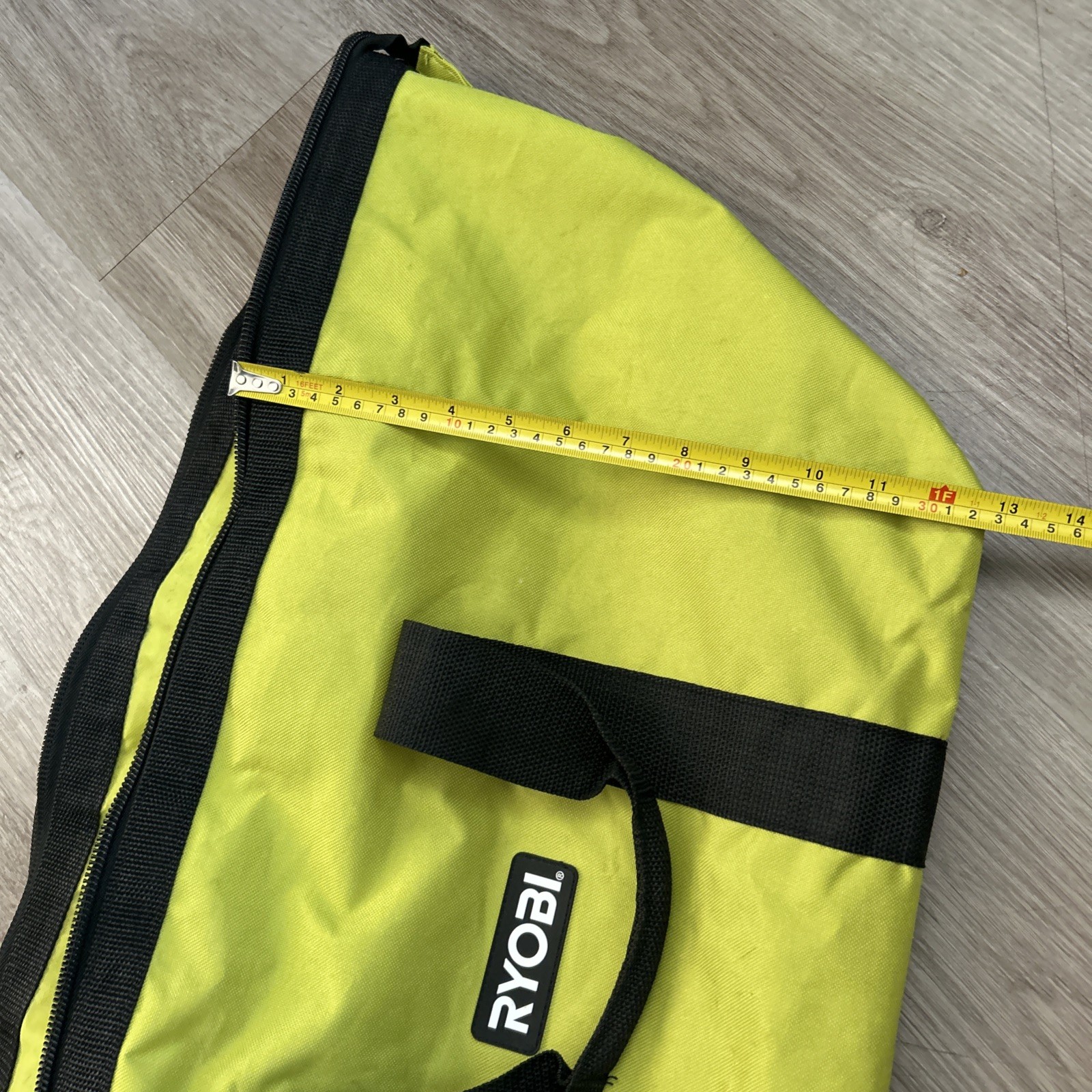 Ryobi Contractor’s Tool Bag Green Wide Mouth Collapsible Genuine OEM 18″ READ