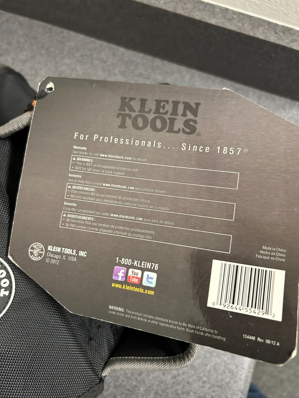 KLEIN 55429 Tradesman Pro Organizer Electrician toolbelt 26 pocket KLEIN TOOLS