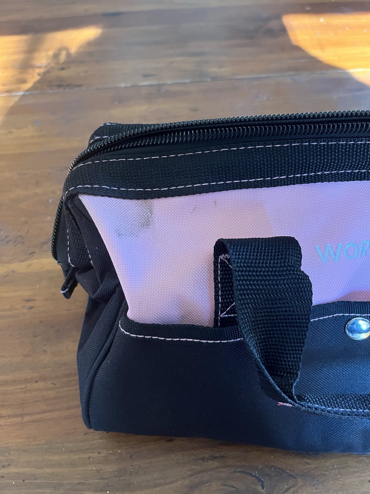 WORKPRO 13-in Tool Bag Pink Soft Cloth Wide Mouth With Tool Set Over 22 Pieces