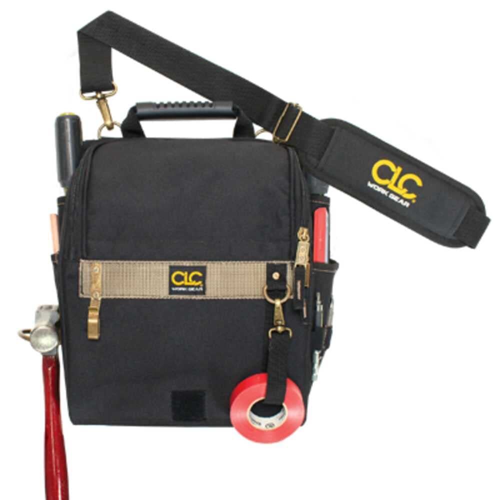 21 Pocket Professional Electricians Tool Pouch with Zippered Flap and Handle