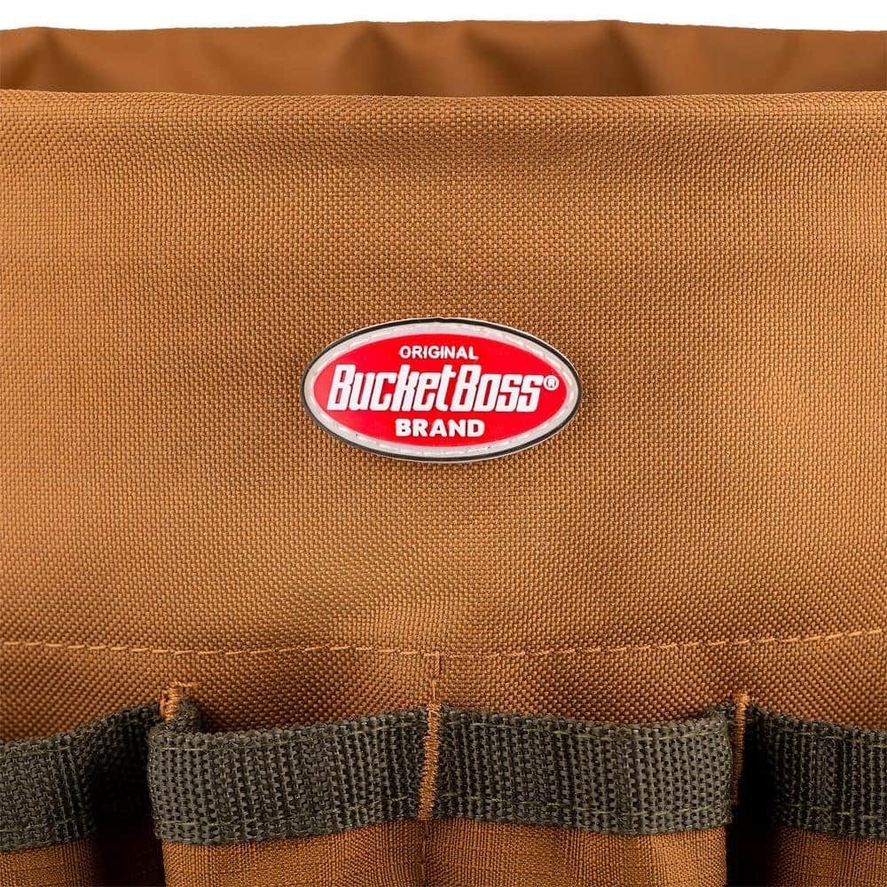BUCKET BOSS Tool Organizer for 5 Gal. Bucket – Brown – 30 Storage Pockets