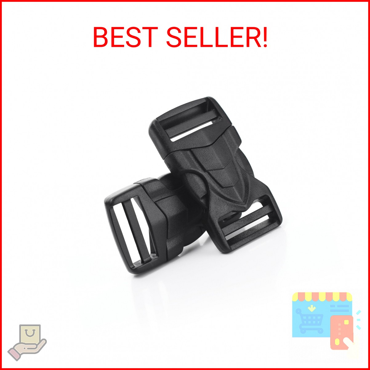 CooBigo 6 Pack 3/4″ Buckles for Strap Quick Side Release Buckles Replacement, Ba
