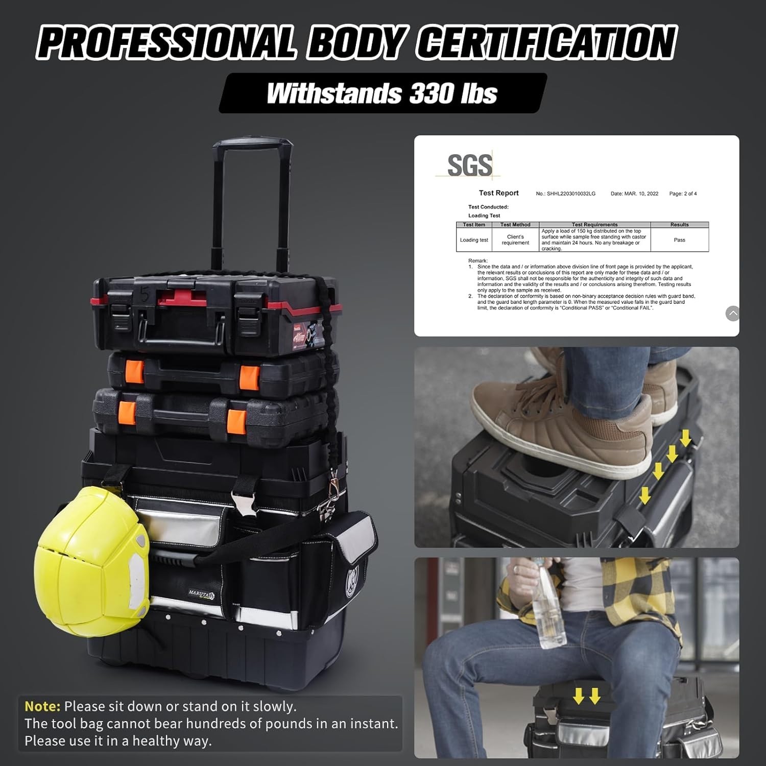 All-in-One 18” Rolling Tool Bag – Waterproof, Sturdy with Telescopic Handle