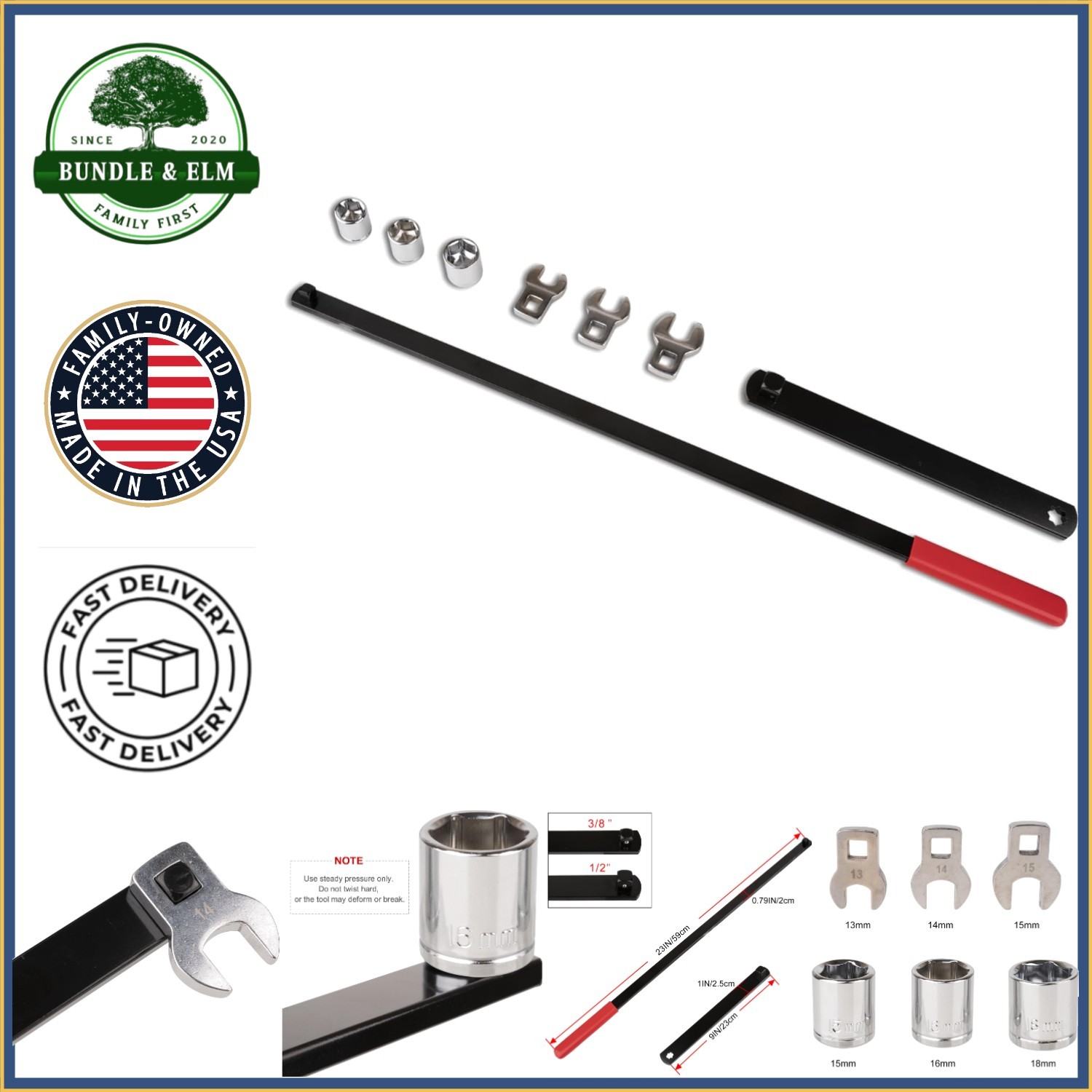 8PCS Serpentine Belt Tool Kit with Tensioner Wrench for Automotive Maintenance
