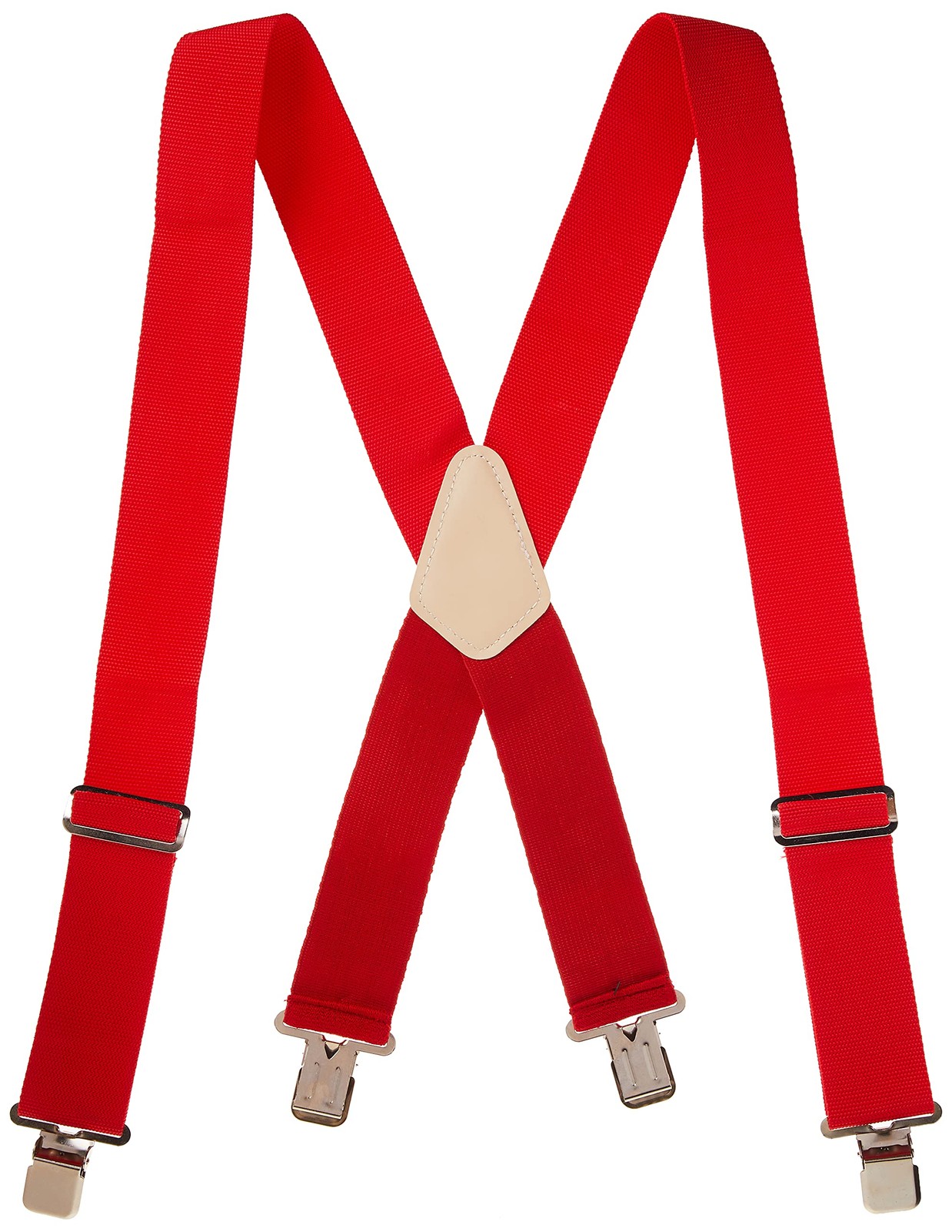 Custom Leathercraft110RED Heavy Duty Work Suspenders, Elastic Straps, One Siz…