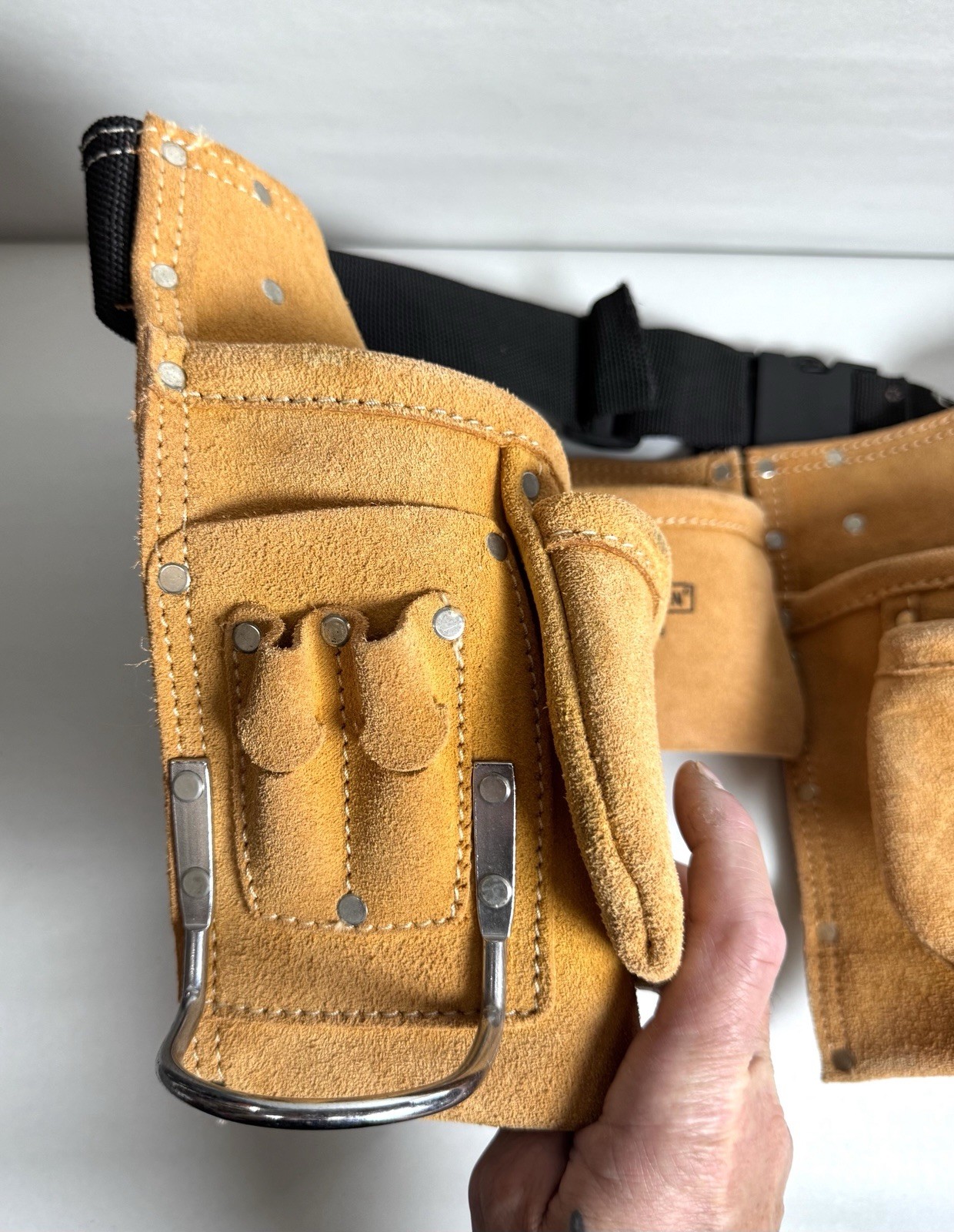 Heavy Duty Leather Adjustable Craftsman Tool Belt W/Quick Release Buckle 940646