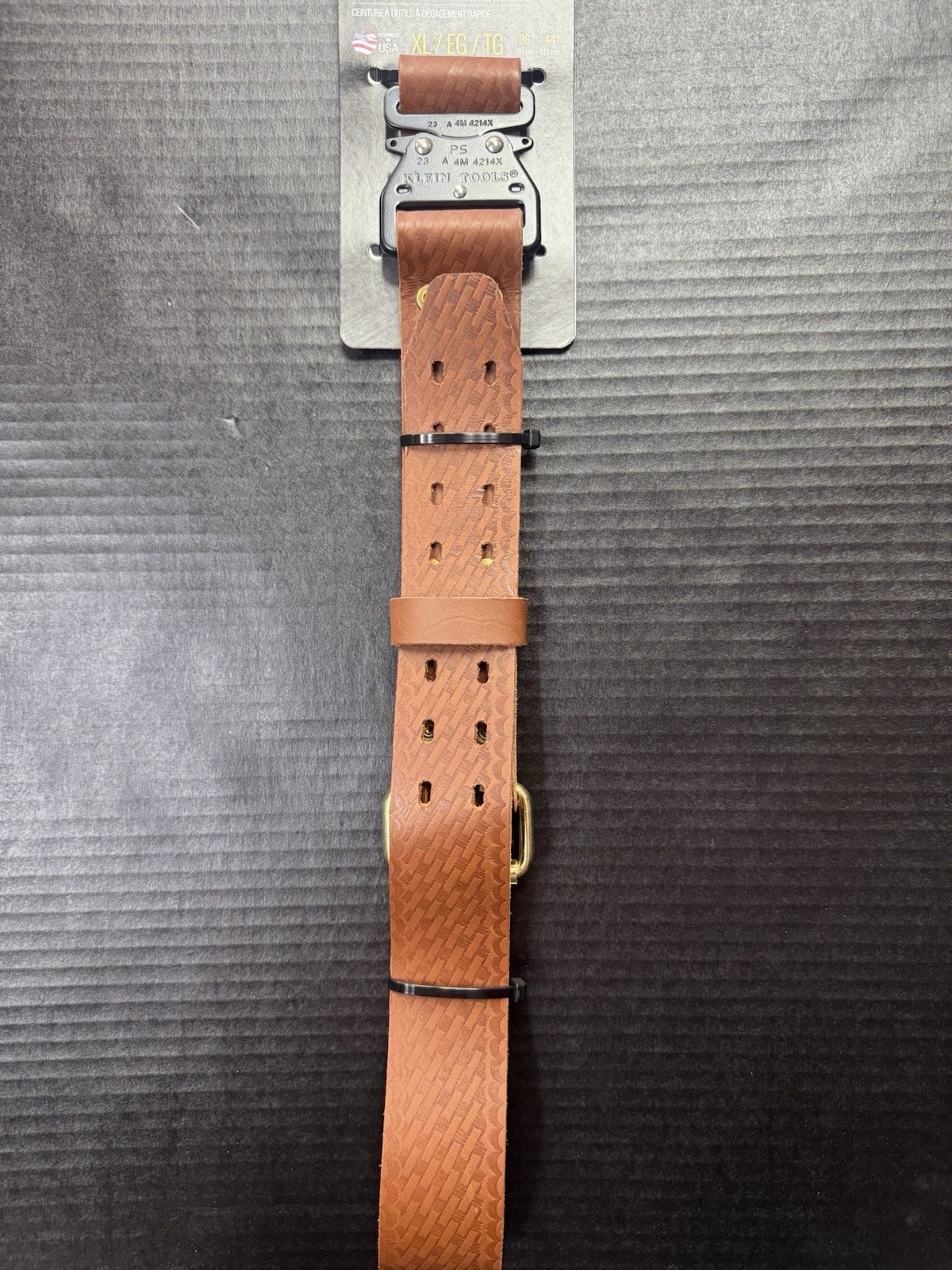 Klein Tools 5826XL Quick Release Leather Belt, Extra Large