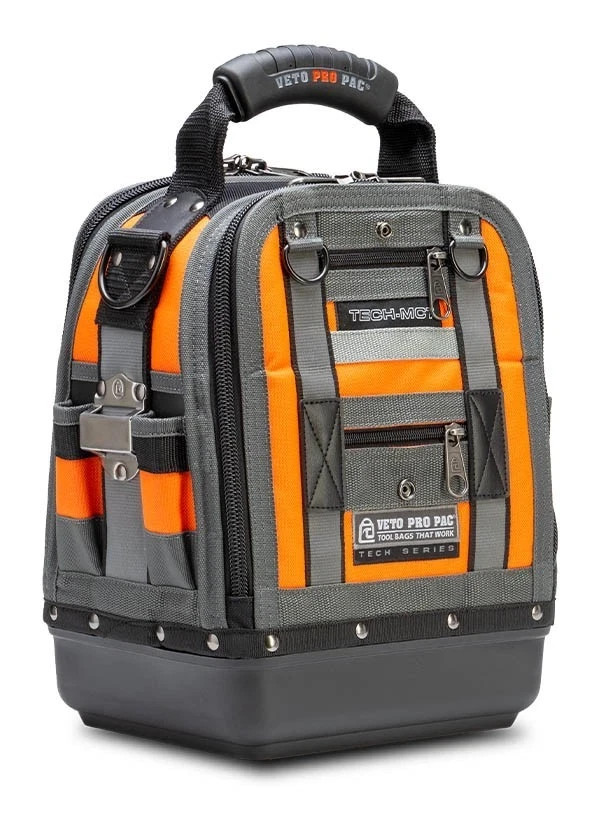Veto Pro Pac TECH-MCT HI-VIZ Orange Compact Tech Tool Bag AUTHORIZED VETO DEALER