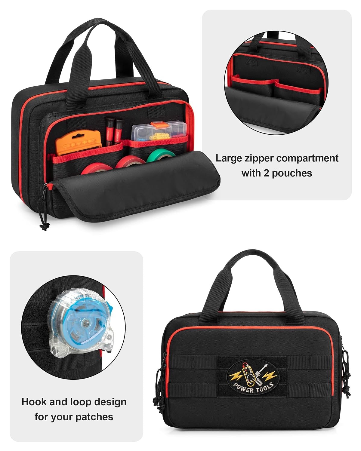 Tool Bag Compatible with Milwaukee M12 Impact Driver, Charger and Battery, Multi