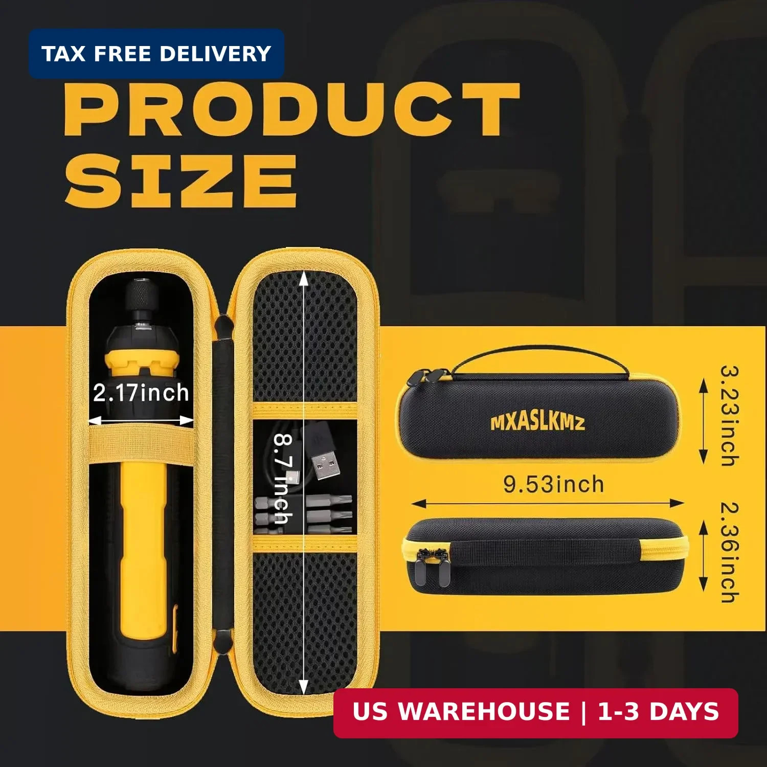 Case for DEWALT DWHT66719 4V Cordless Screwdriver, Hard EVA Protective Carrying