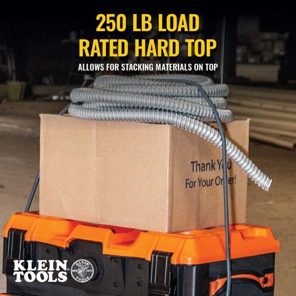 Durable Rolling Tool Bag with 250 Pounds Load Capacity and High Clearance Wheels